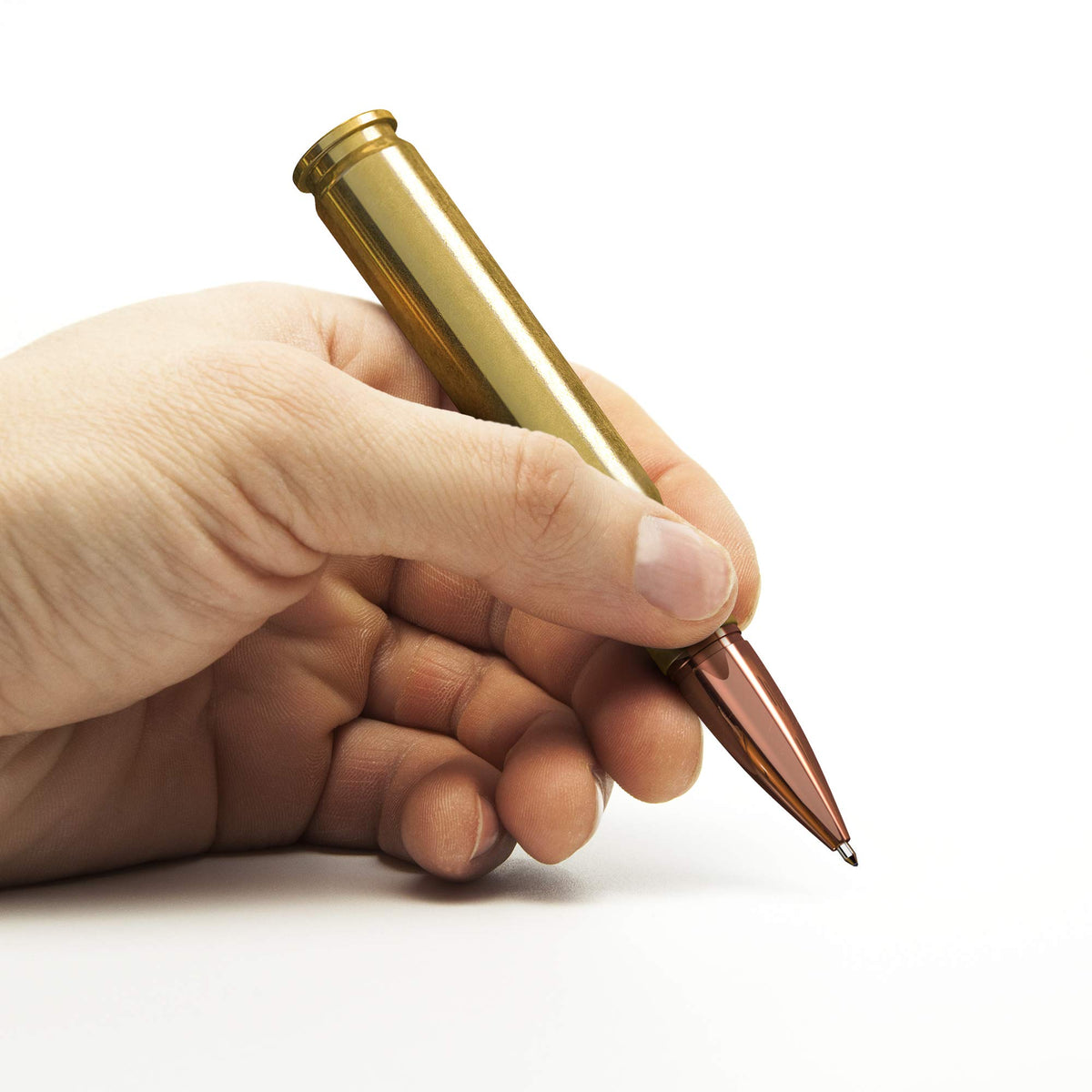 50 BMG Real Bullet Pen – Brass Casing Refillable Gun & Rifle Pen for Men & Dads, Tactical Gift Box