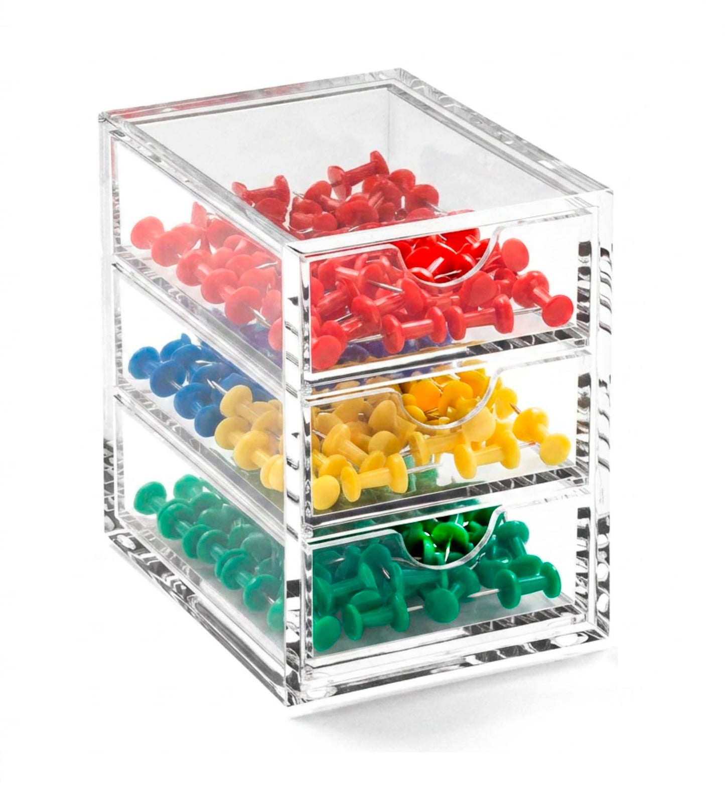 Osco X-Small Clear Acrylic Triple Drawer, (X-Small), A3274