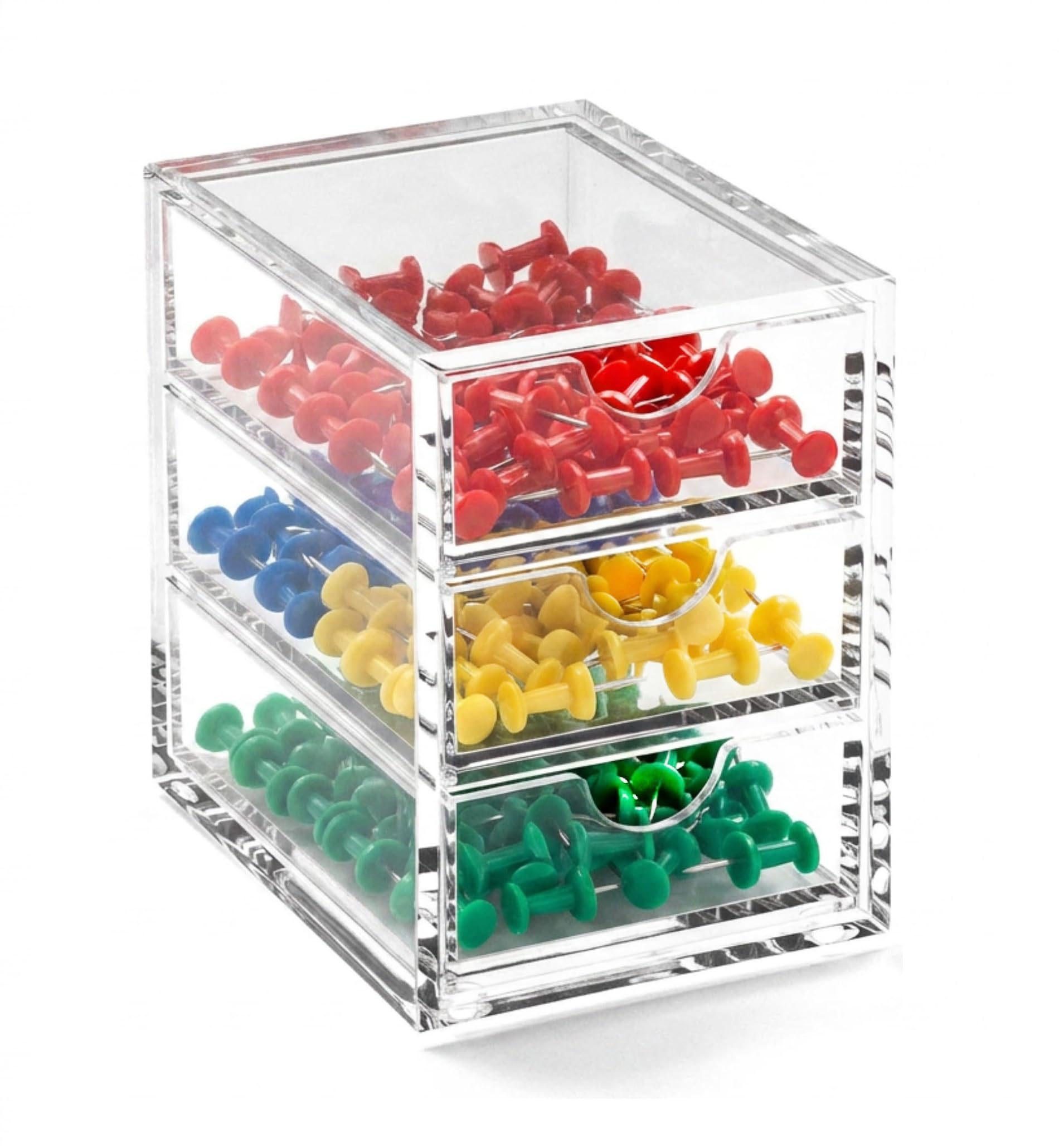 Osco X-Small Clear Acrylic Triple Drawer, (X-Small), A3274