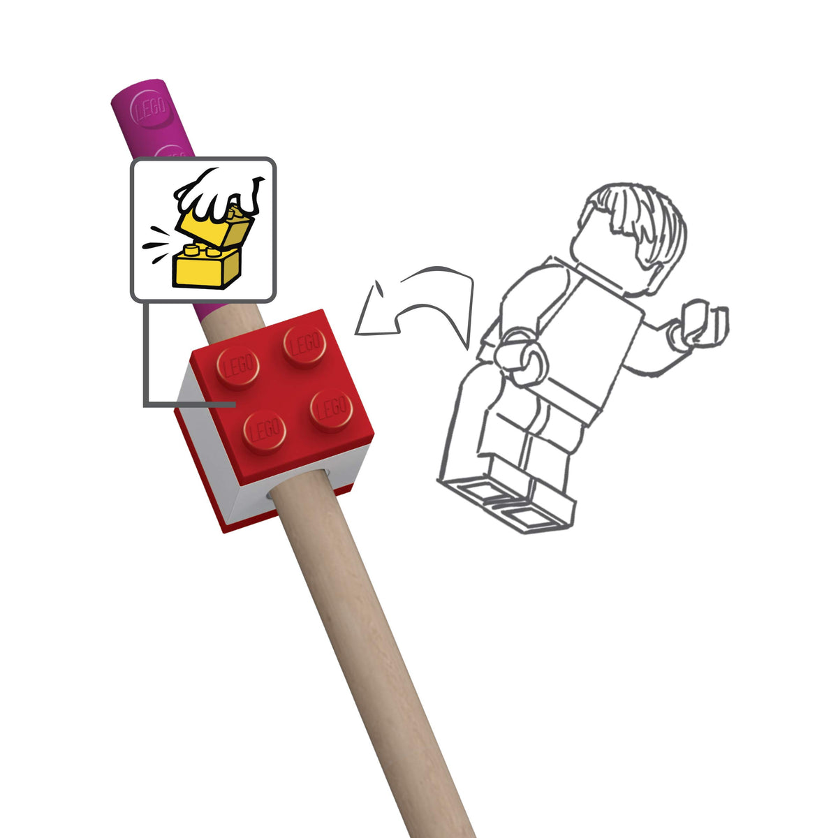 IQ EUROMIC Lego Stationery - 12 Color Pencils (52064)