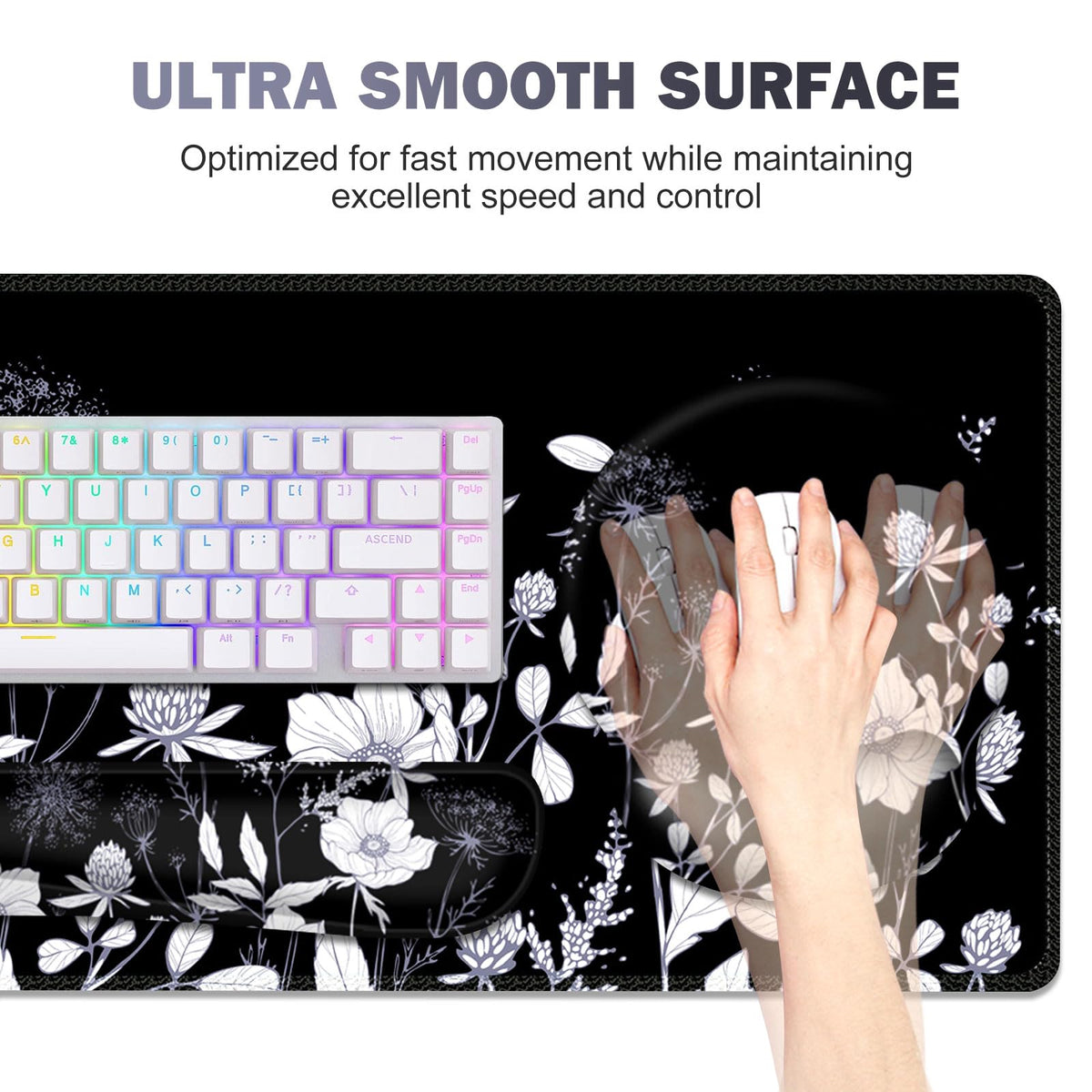 Gaming Mouse Pad, Large Desk Mat, 4in1 XXL Mousepad Cute Desk Pad Protector