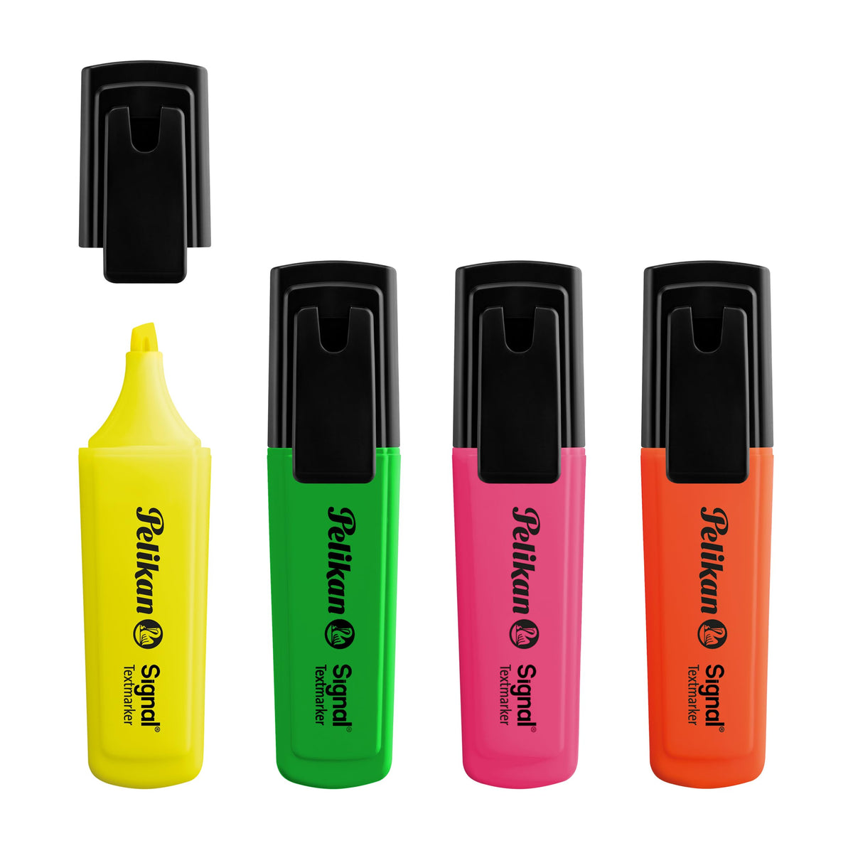 Pelikan Signal Highlighter, Blue, Assorted Colours, 4 Pieces in Polybag
