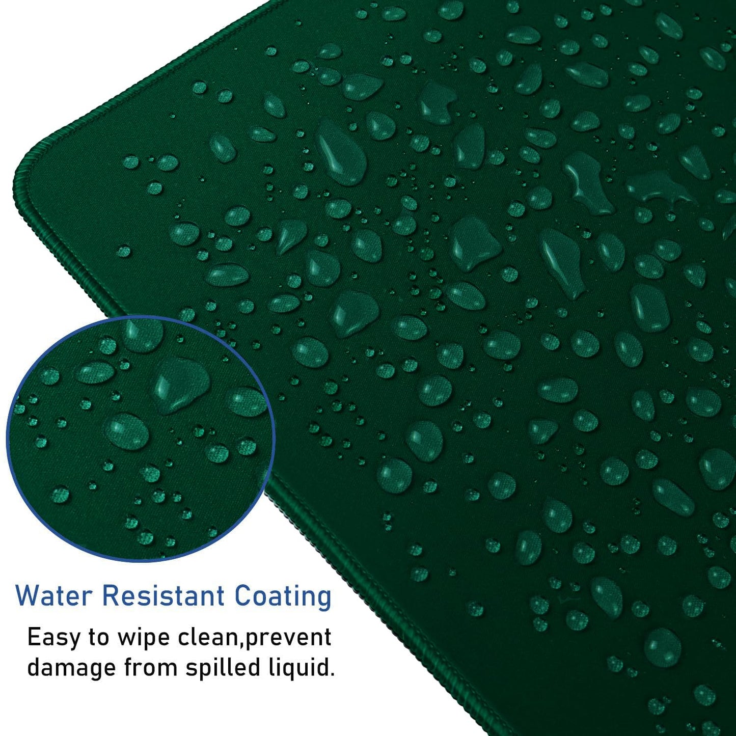 Gaming Mouse Pad with Stitched Edges, Durable Non-Slip Natural Rubber Base