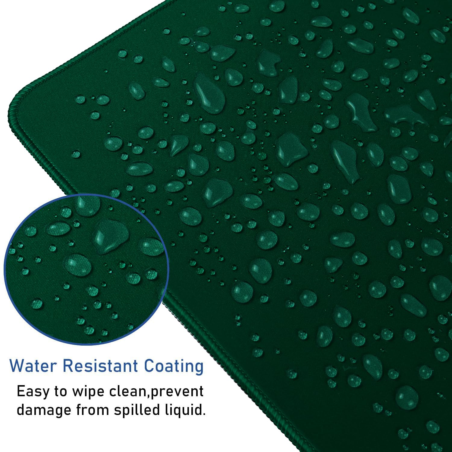 Gaming Mouse Pad with Stitched Edges, Durable Non-Slip Natural Rubber Base