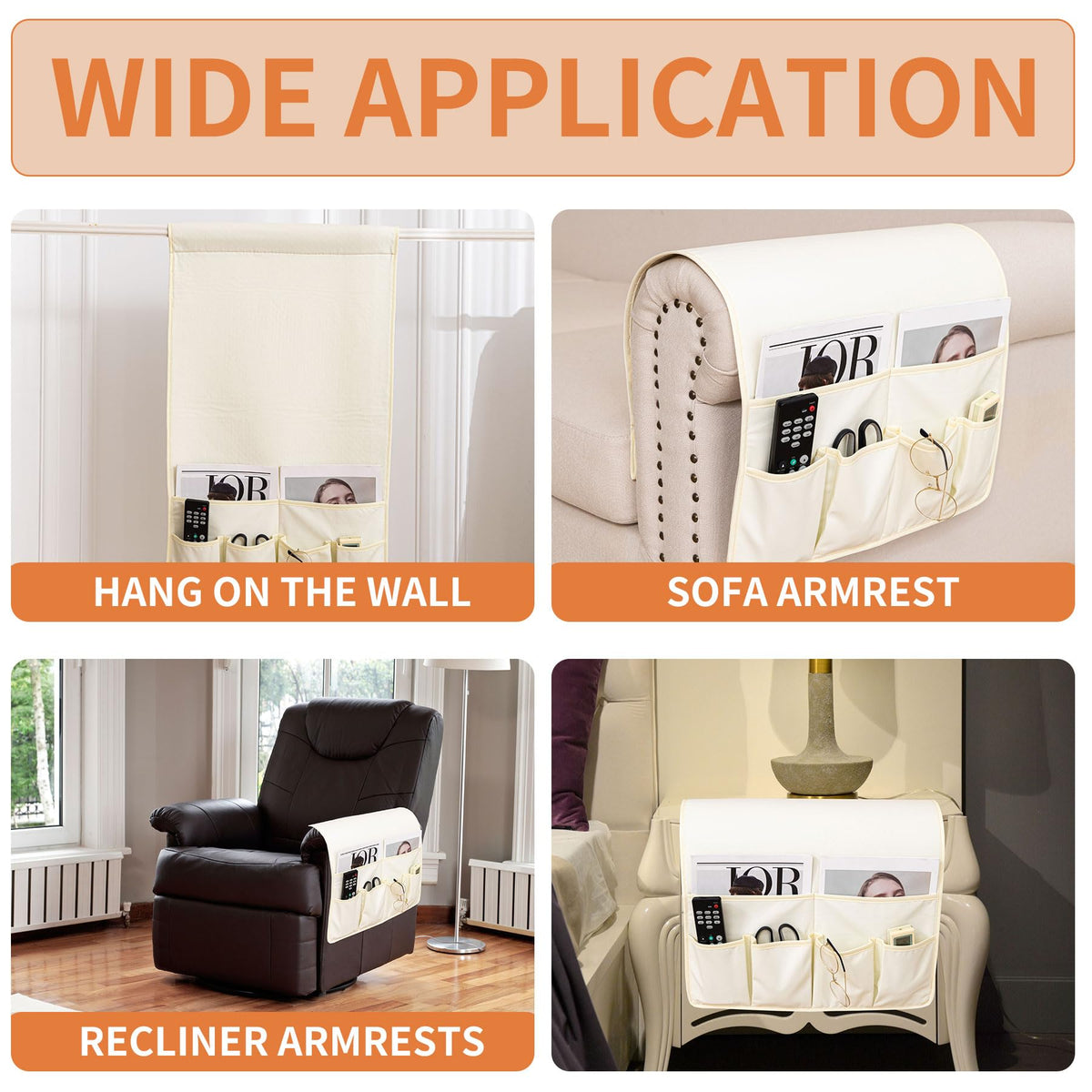HAOMAIJIA Sofa Armrest Organizer, Remote Control Holder for Recliner Couch