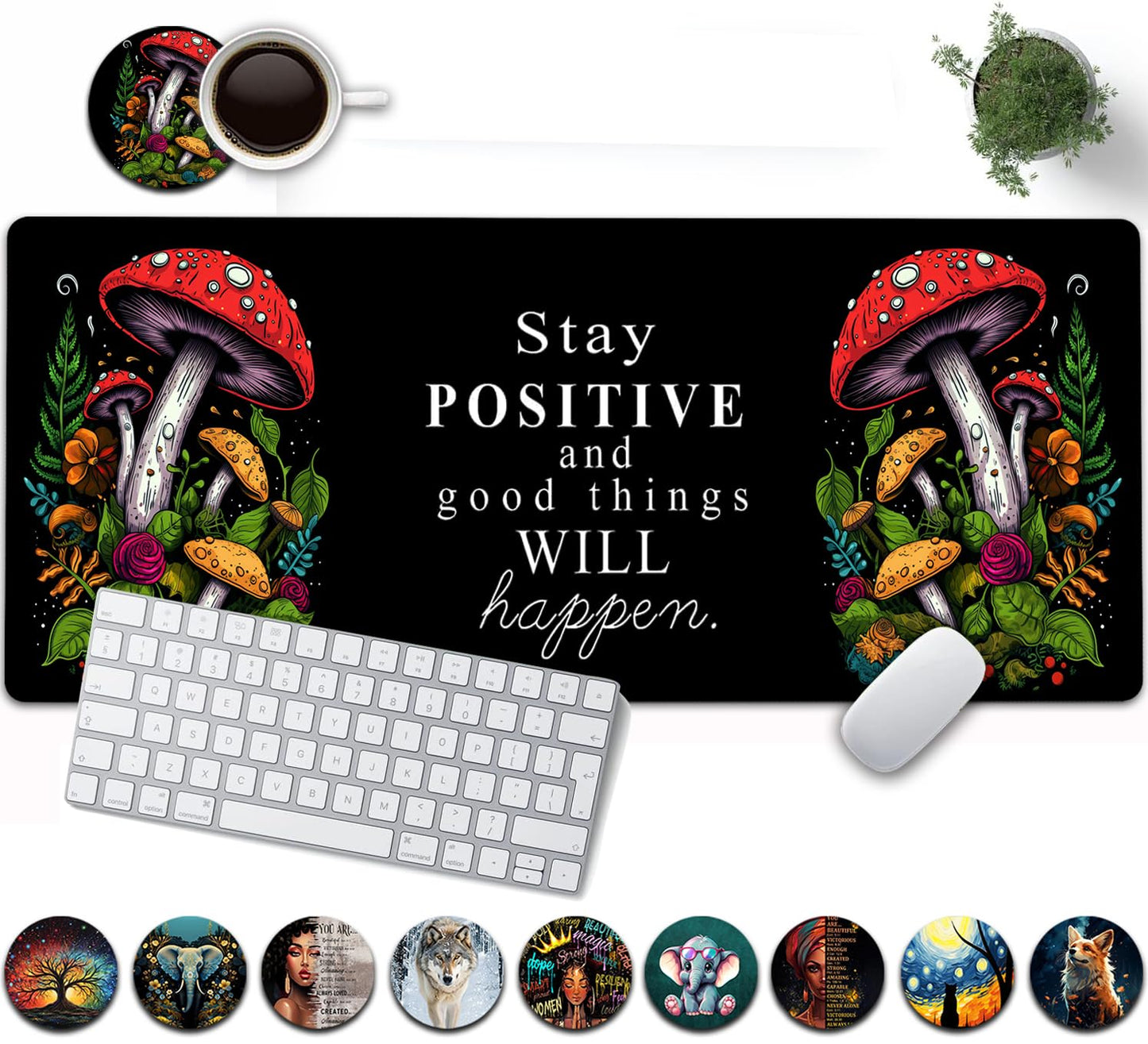 Large Mouse Pad, 31.5 x 11.8in Extended Gaming Mouse Pad with Stitched Edges, XXL Mousepad