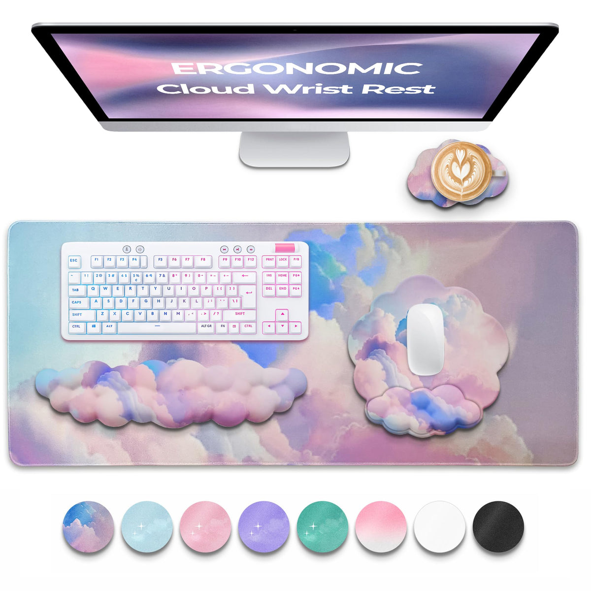 TheTrulyCharter Premium Quality Cloud Wrist Rest Keyboard, Mouse Pad, Wrist Rest Pad, Wrist Rest