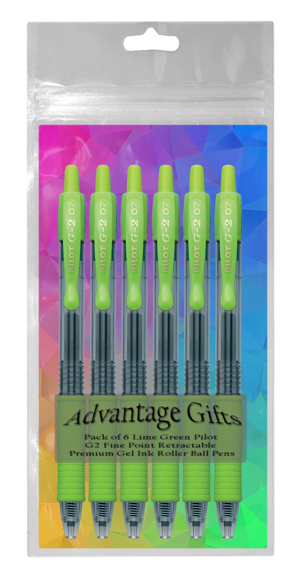 Advantage Gifts G2 Retractable Premium Gel Ink Roller Ball Pens Fine Point Fine Point (.7mm) Lime