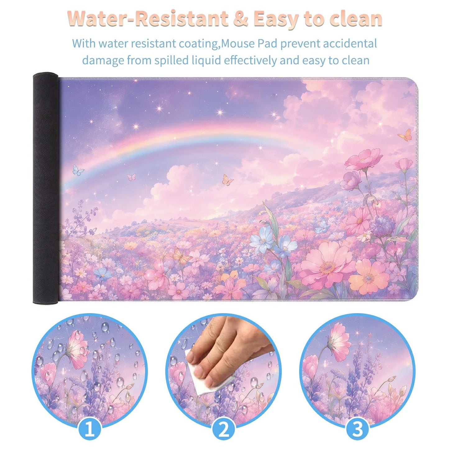 Desk Mat Large Gaming Mouse Pad + Coaster