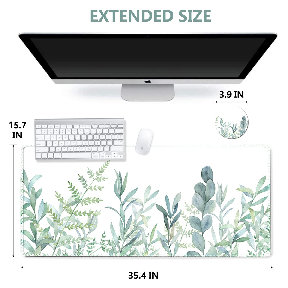 DINKY Extended Gaming Mouse Pad, Stable Non-Slip Rubber Base Mousepads, Large Mouse Mat with