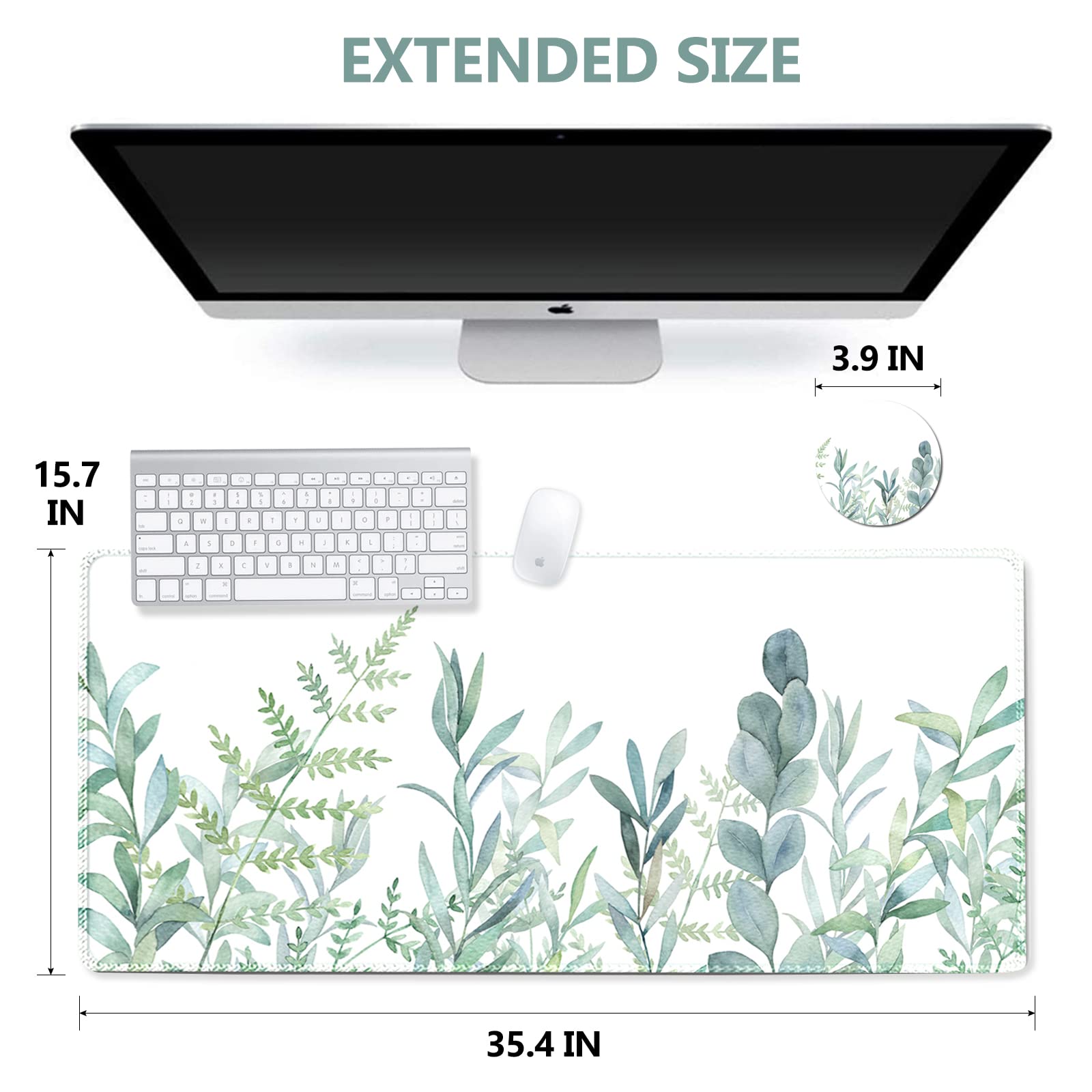 DINKY Extended Gaming Mouse Pad, Stable Non-Slip Rubber Base Mousepads, Large Mouse Mat with