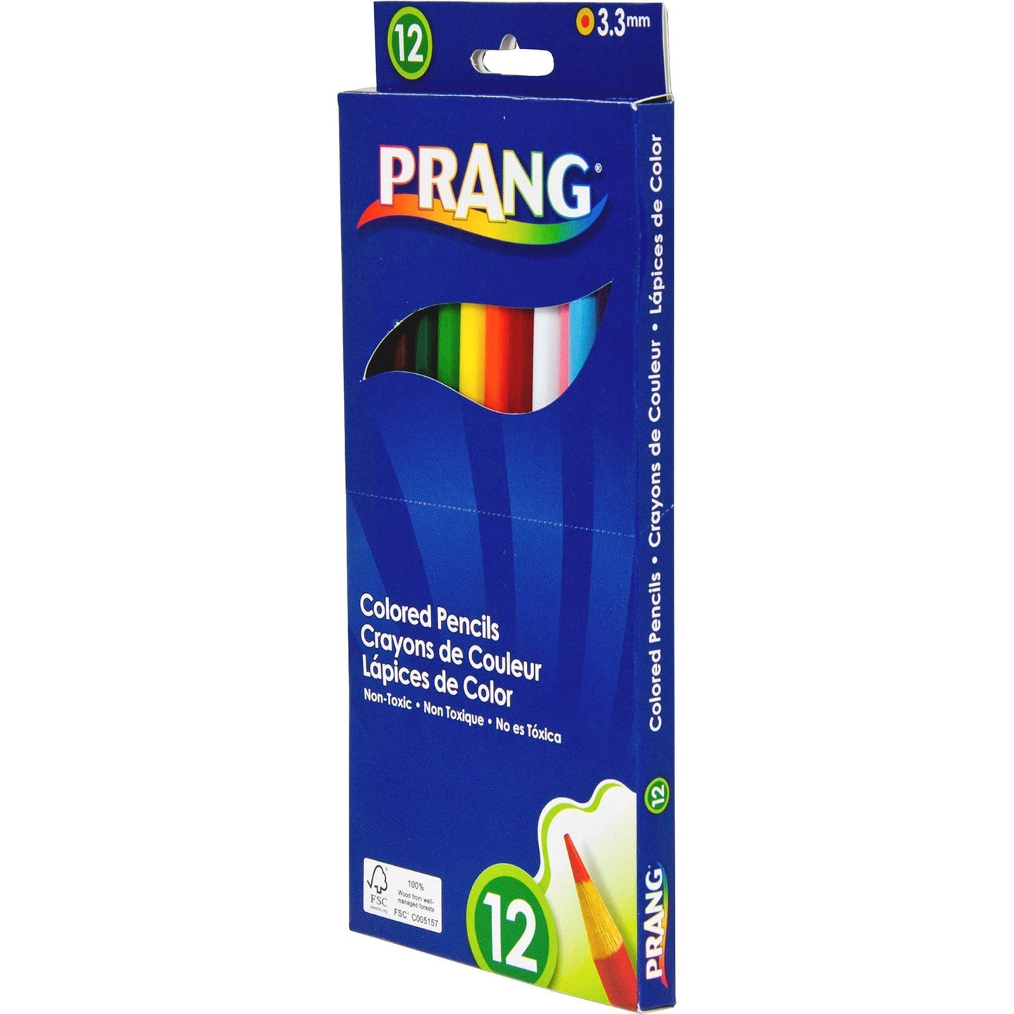 Prang 22120 Prang Colored Wood Pencil Set, 3.3 mm, 12 Assorted Colors, 12 Pencils/Set (Pack of 12
