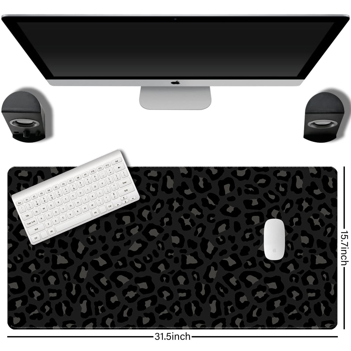 Deokke Extended Large Computer Gaming Mouse Pad Desk Mat(31.5×15.7 in),Desk Pad with Non-Slip Base