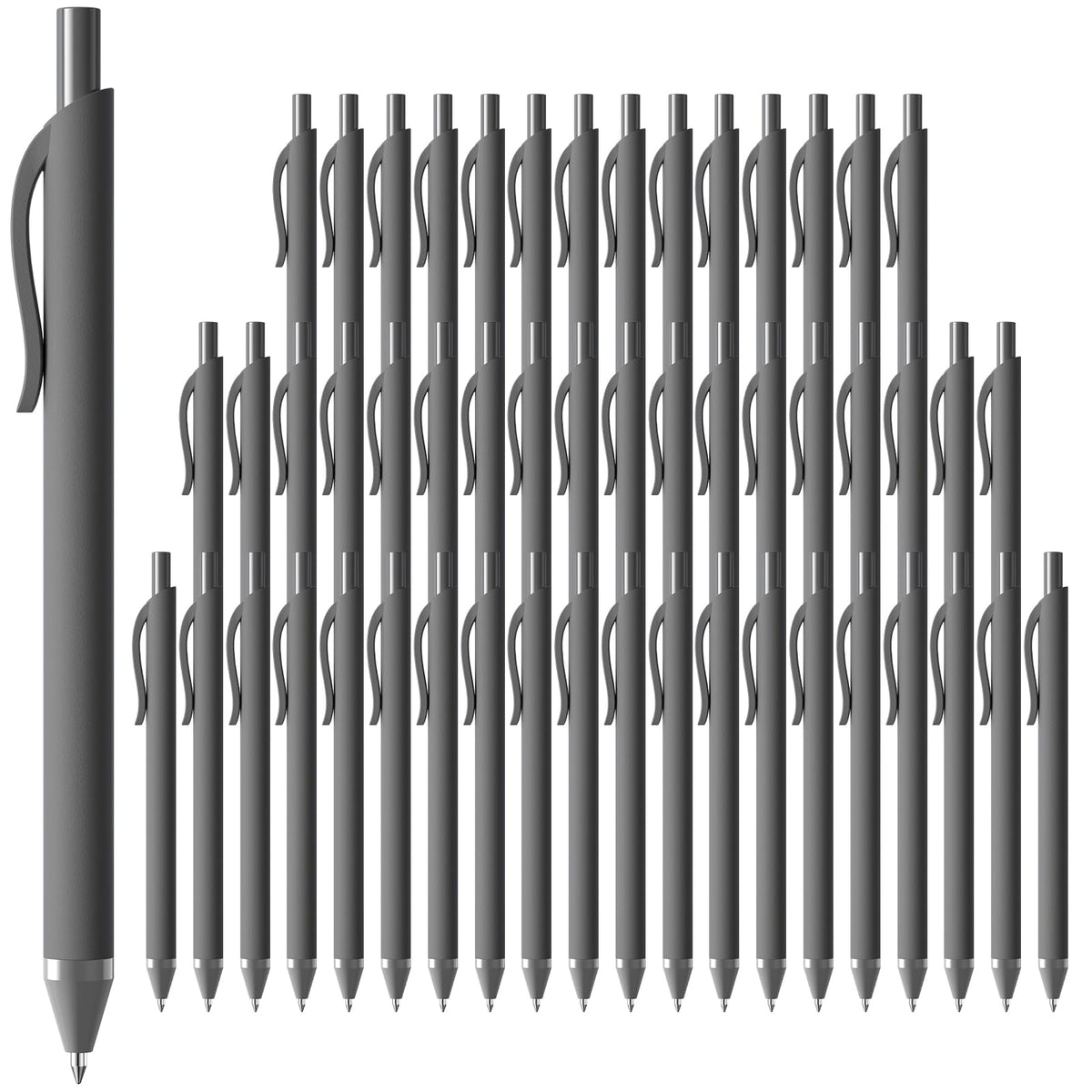 JIMMIDDA 52 Pack Black Ink Pens, 1.0mm Retractable Ballpoint Pens Bulk