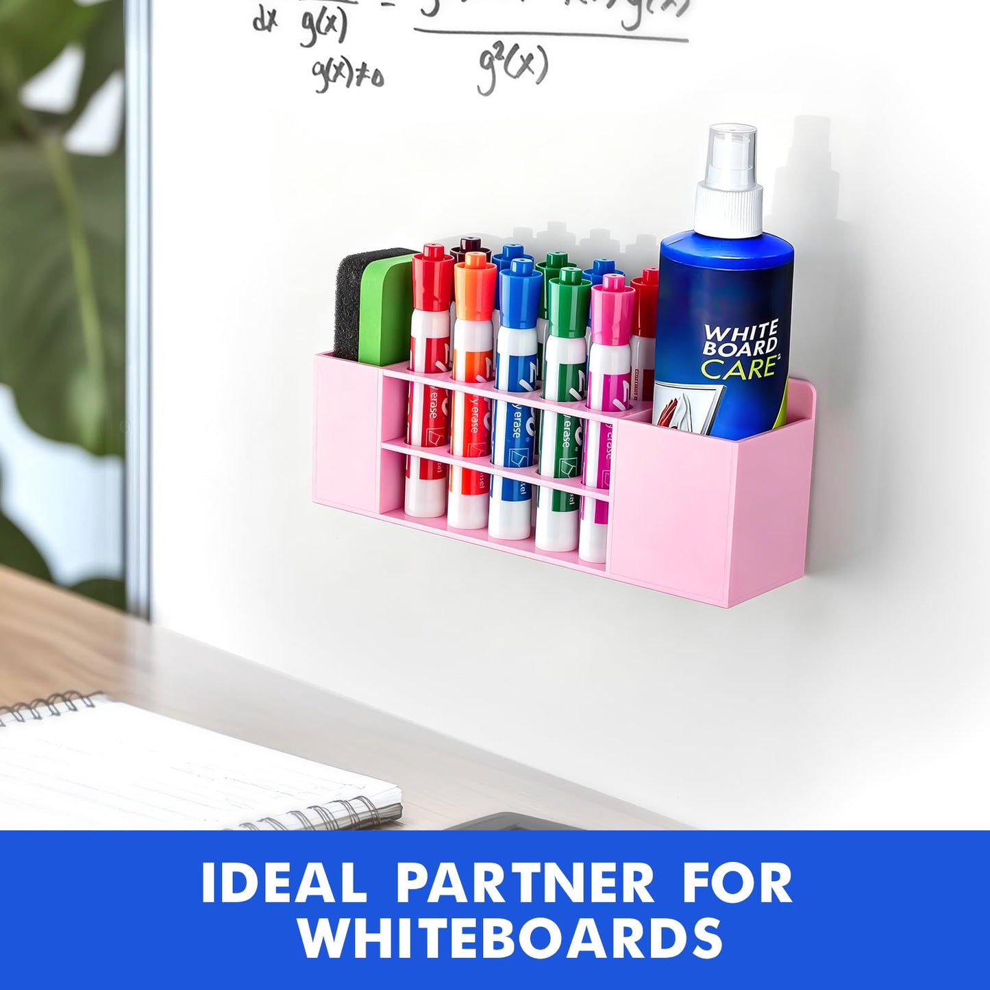 Banafich Wall Mounted Magnetic Dry Erase Marker Holder for White Board