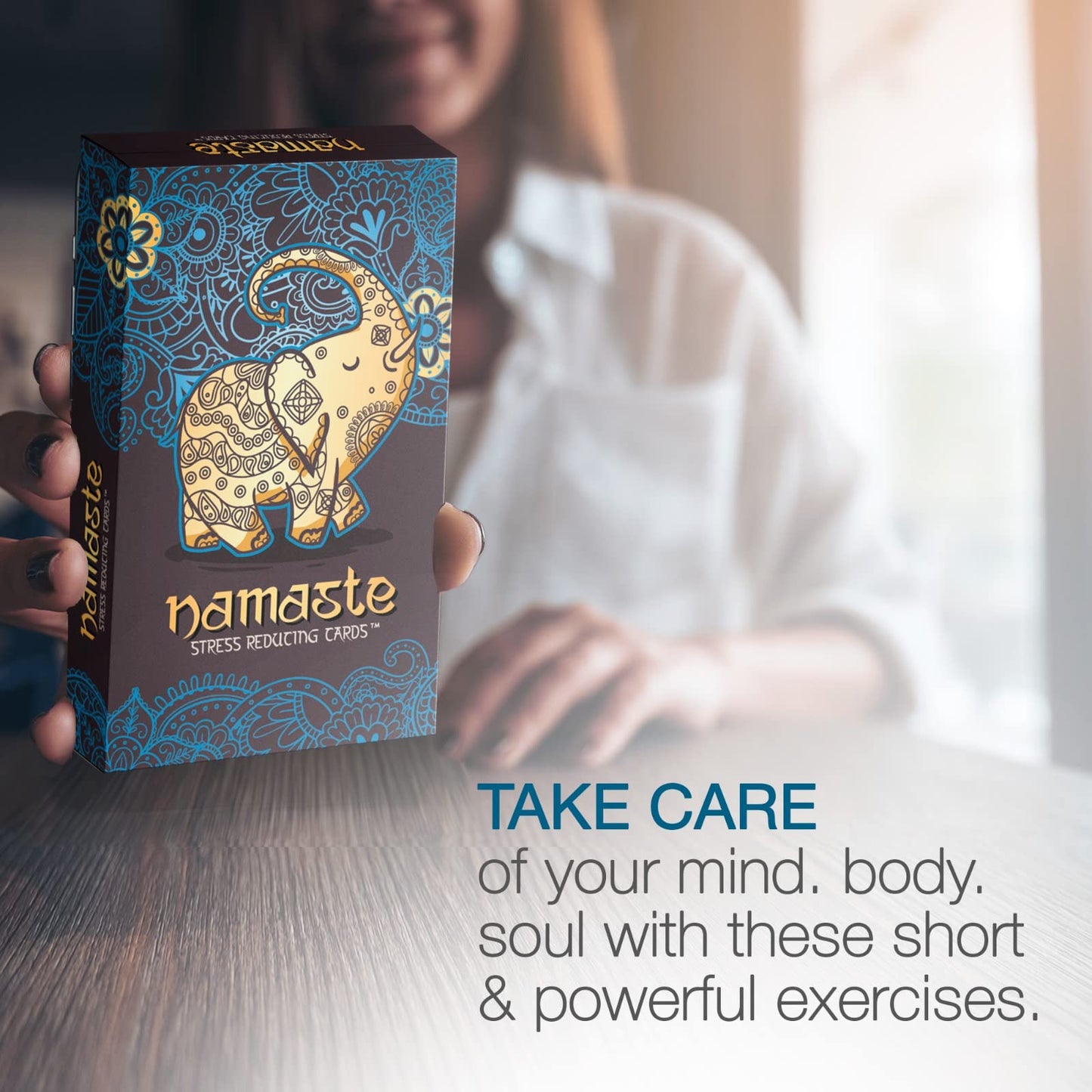 Namaste Mindfulness Cards - Stress & Anxiety Relief, Meditation Cards - Self Care Gifts for Women