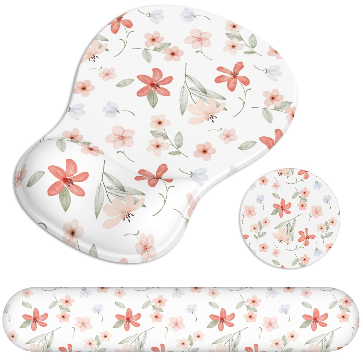 Ergonomic Mouse Pad with Wrist Rest and Keyboard Wrist Rest, Gel Mousepad
