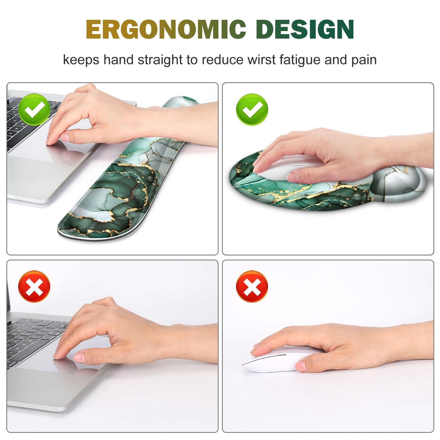 Gaming Mouse Pad, Large Desk Mat, Cute Desk Pad Protector 4in1 XXL Mousepad