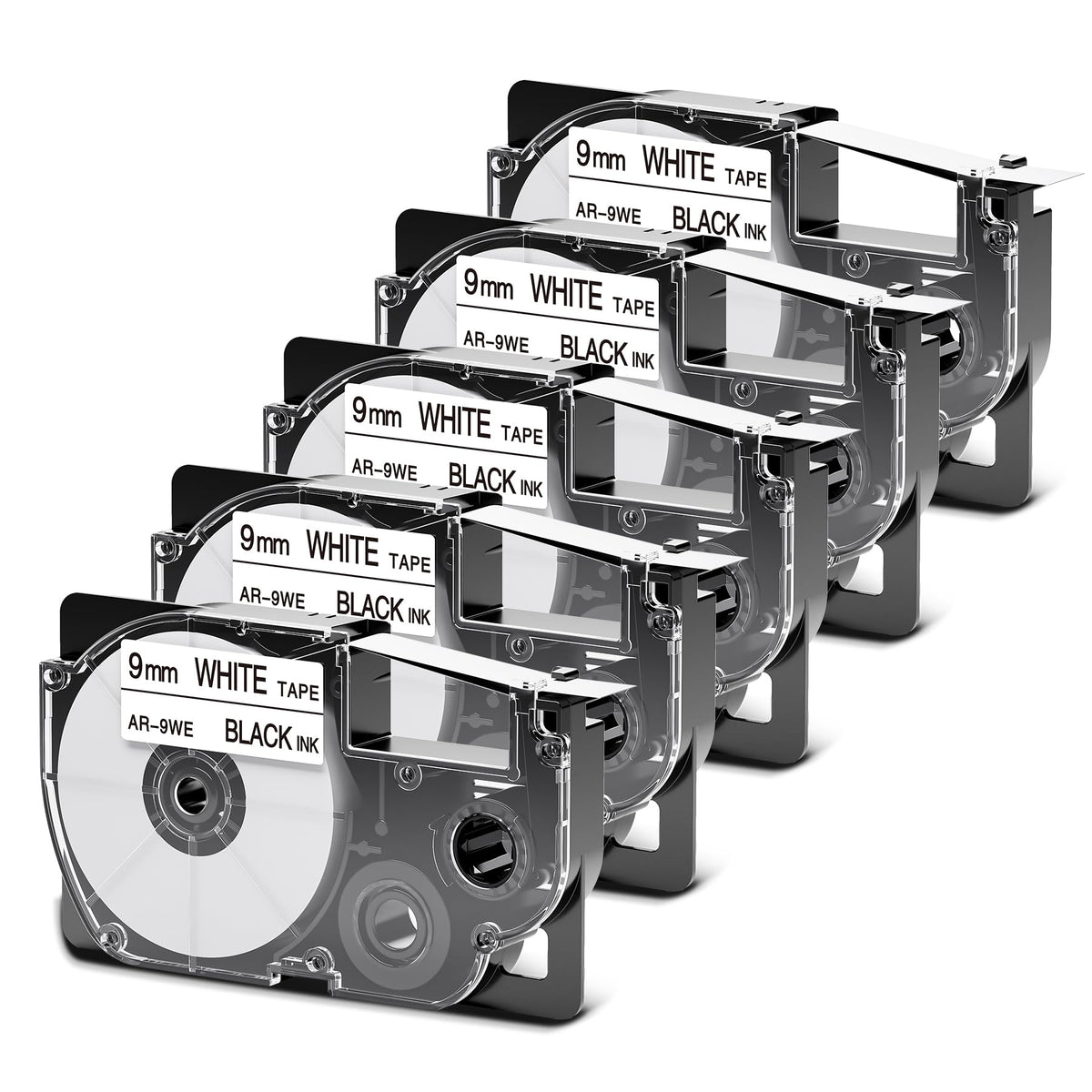 XR-9WE Replace for Casio Label it Tape Cartridge 9mm Xr-9we2s Xr9we2s 3/8"