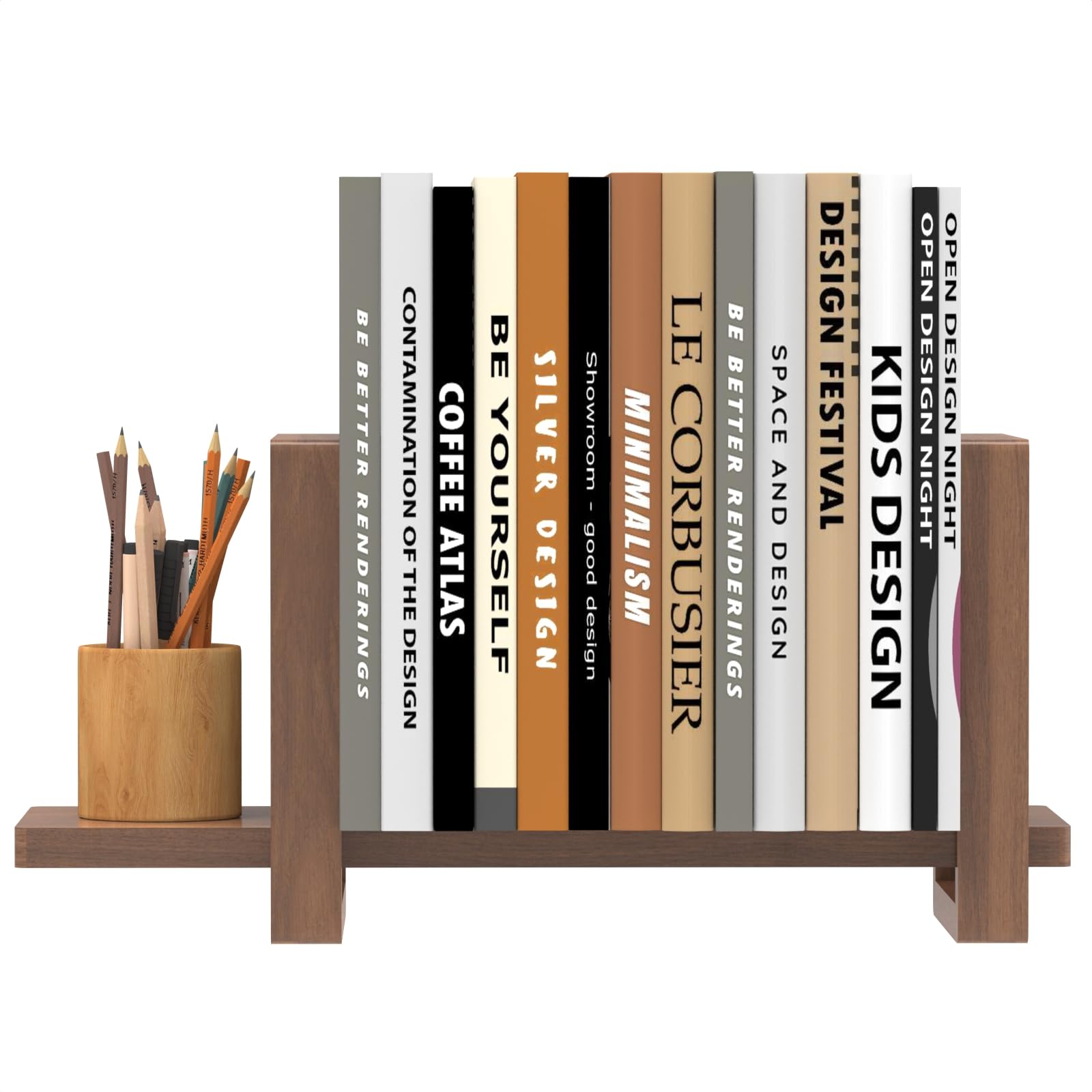 Adjustable Desktop Bookshelf Wooden Desk Book Holder Organizer Tabletop Bookshelf Mini Book Shelf