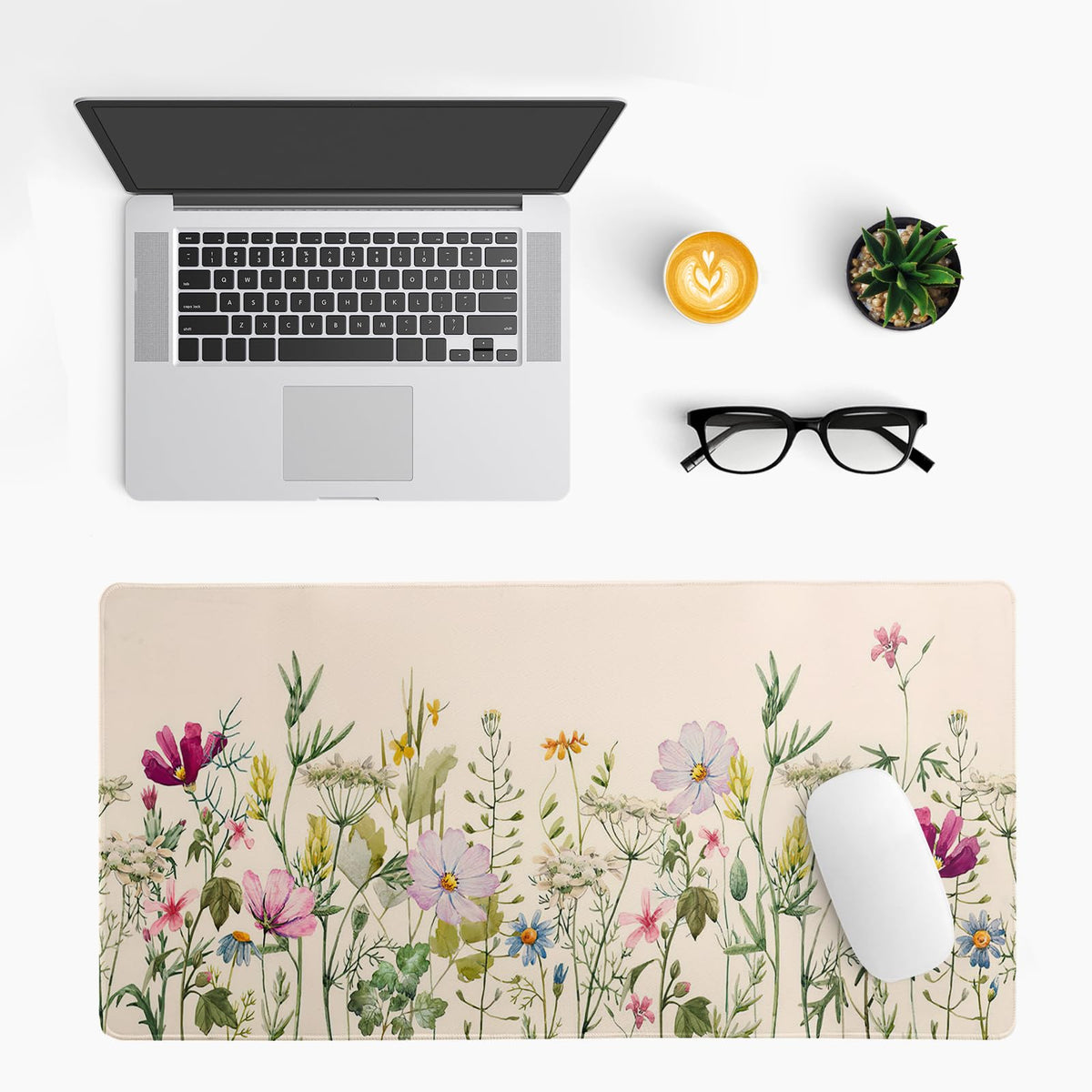 Flower Gaming Mouse Pad Large Mouse Pad for Keyboard and Mousepad Desk Mat with 3mm Non-Slip Base