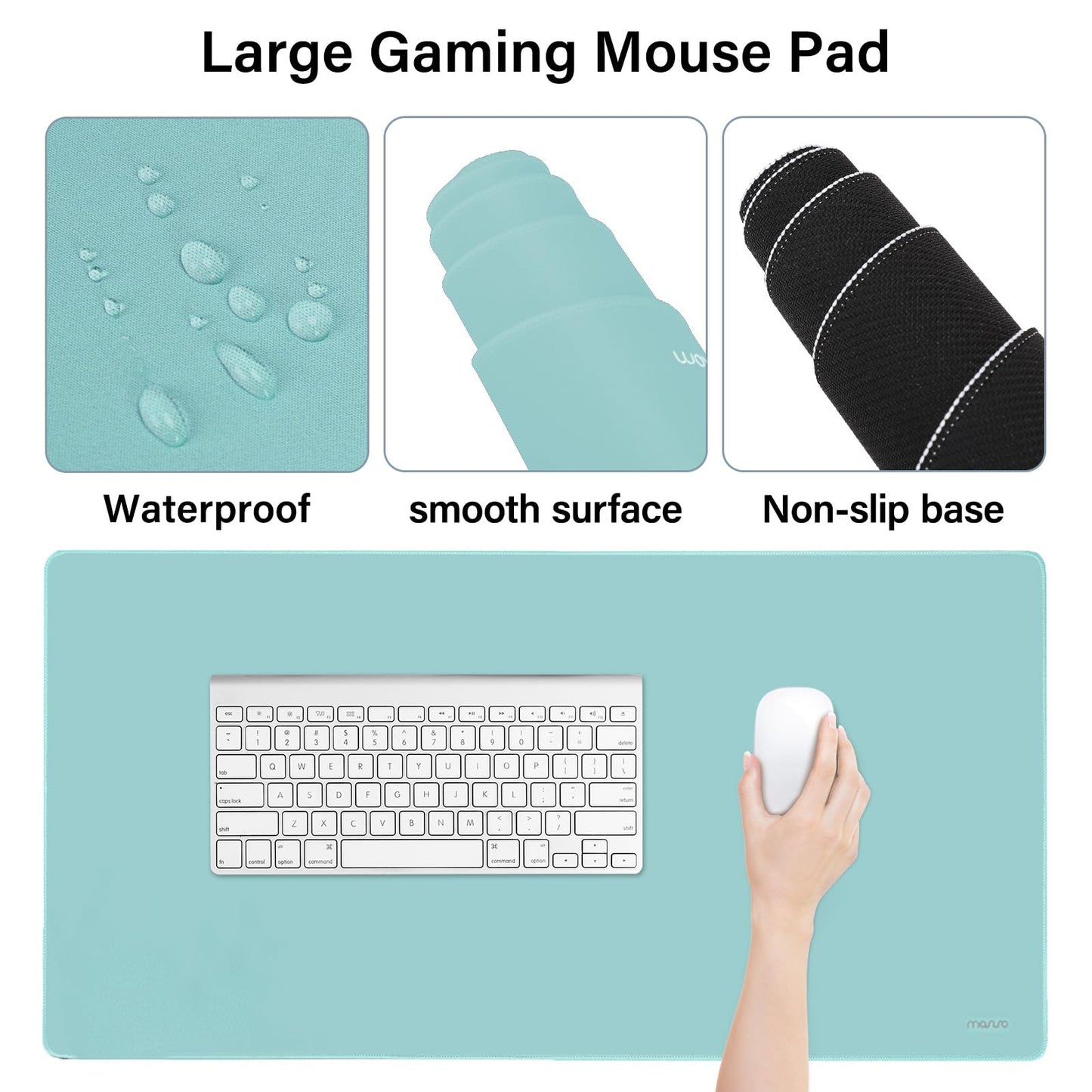 MOSISO Keyboard Mouse Pad Set, Large Gaming Mousepad&Keyboard Wrist Rest