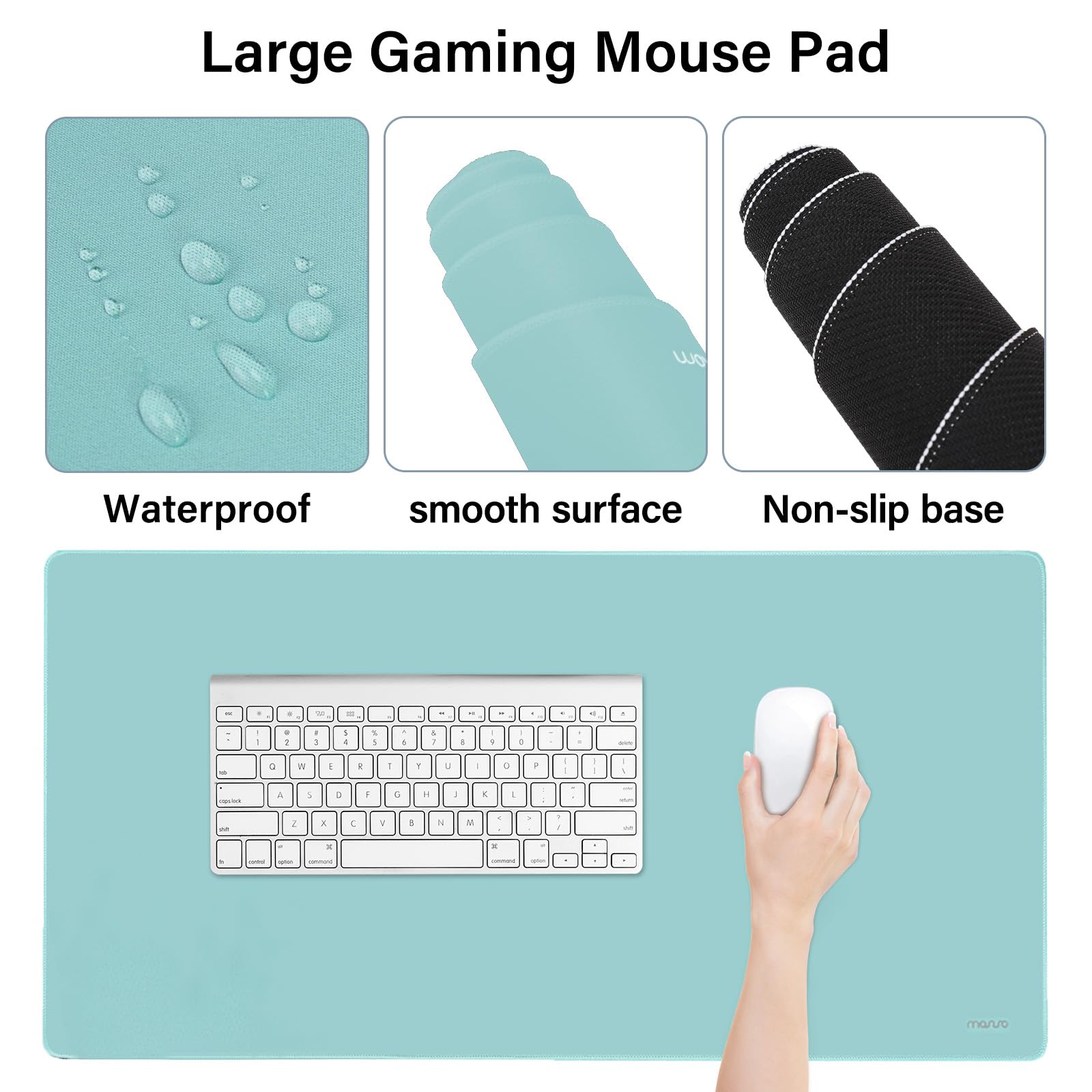 MOSISO Keyboard Mouse Pad Set, Large Gaming Mousepad&Keyboard Wrist Rest