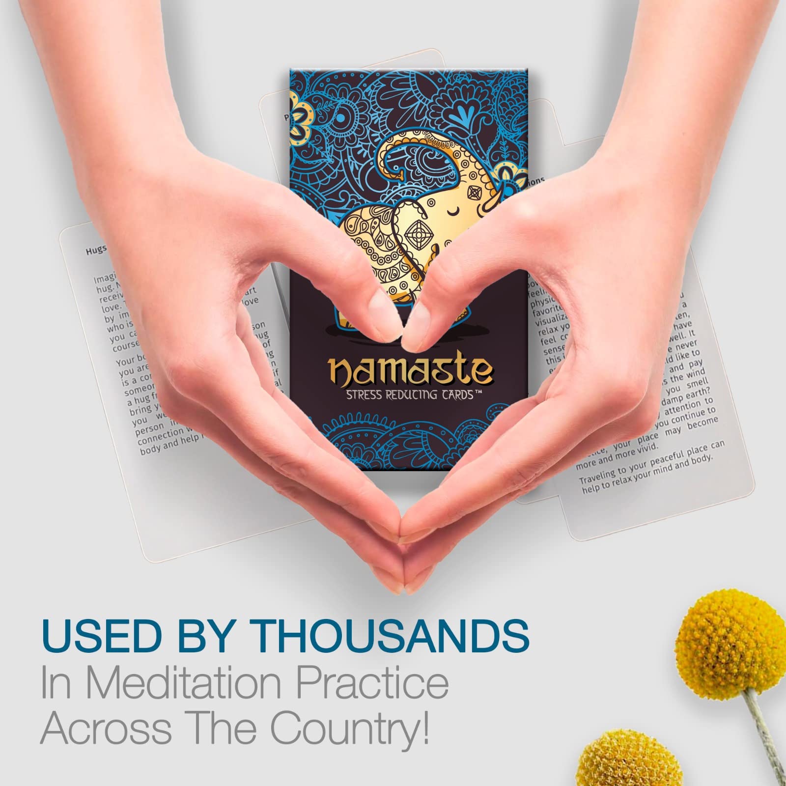 Namaste Mindfulness Cards - Stress & Anxiety Relief, Meditation Cards - Self Care Gifts for Women