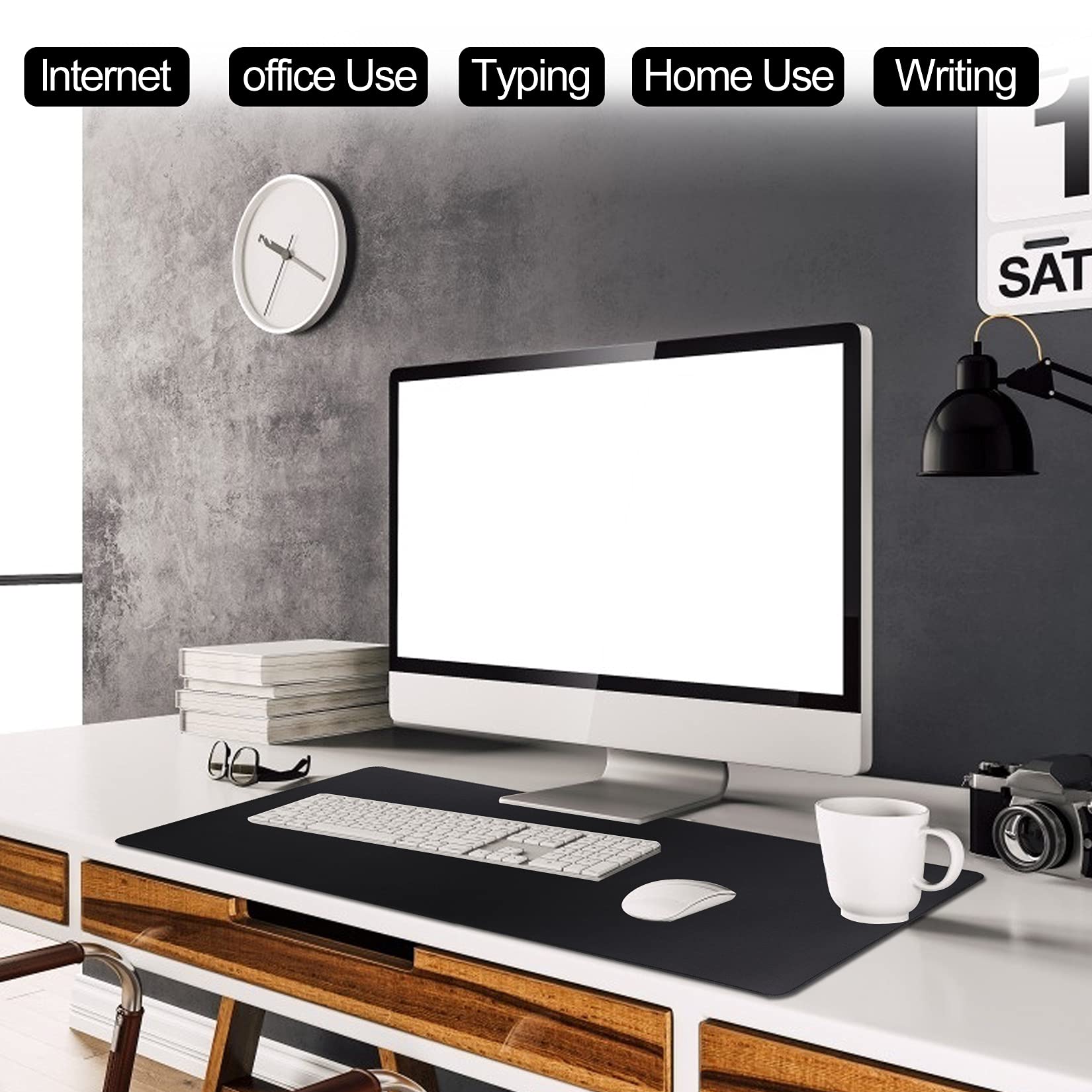 Large Gaming Mouse Pad (900x400x0.3MM), BviFioX Extended Large Mouse Pad with Premium Textured