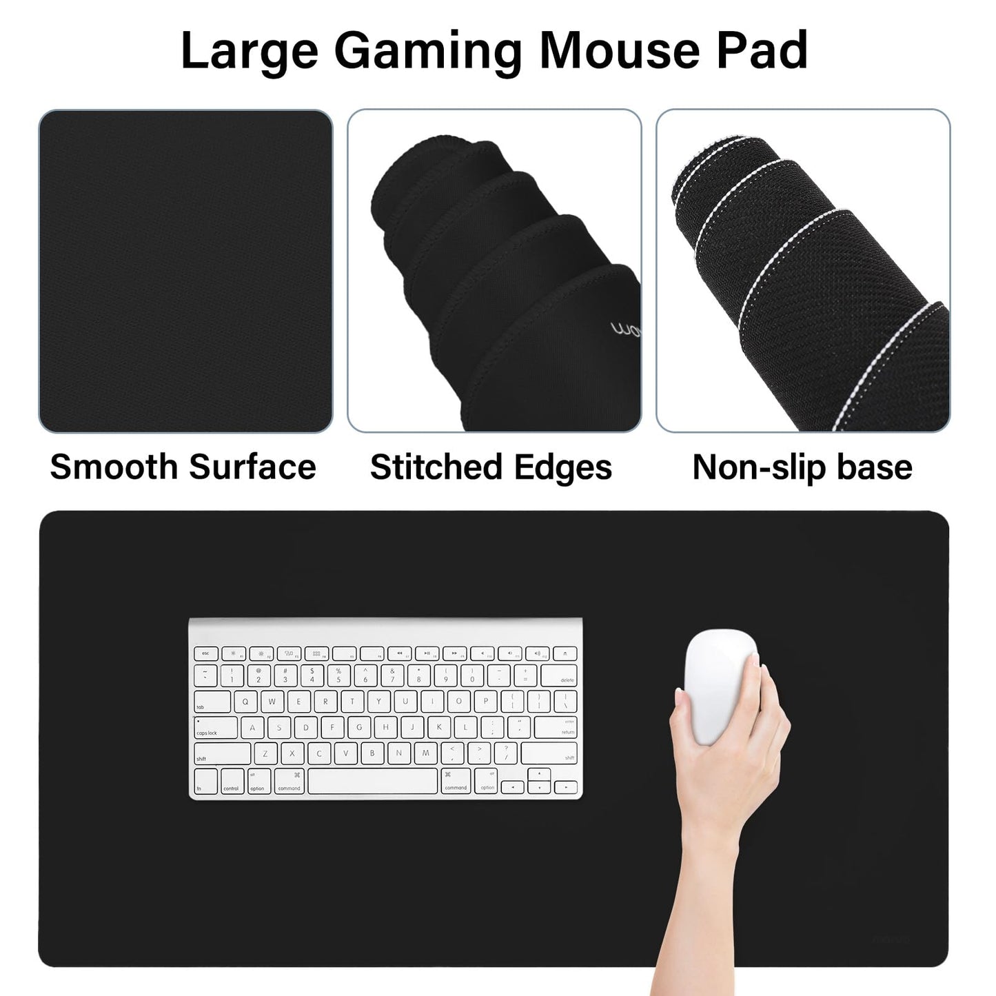 MOSISO Keyboard Mouse Pad Set, Gaming Mouse Pad&Keyboard Wrist Rest