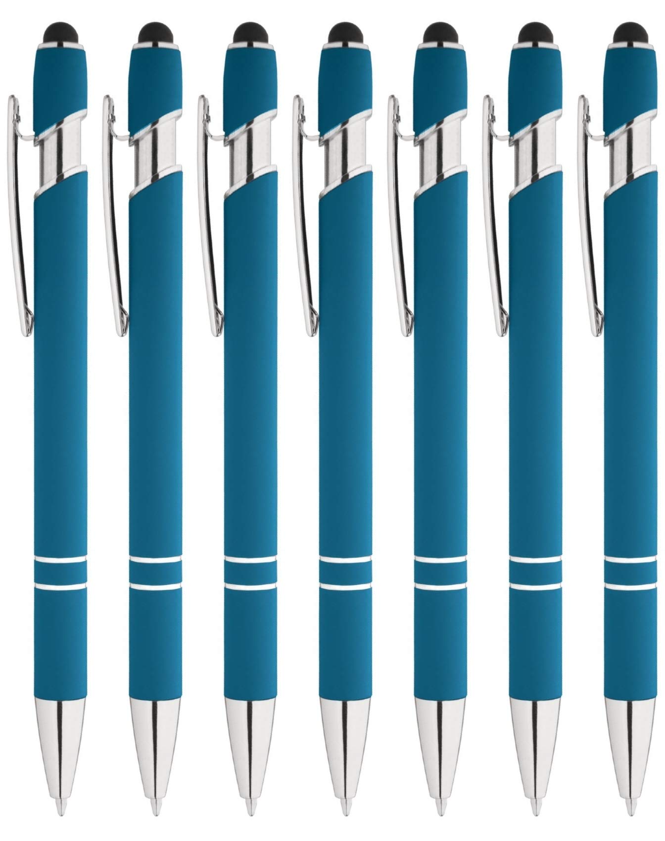 Express Pencils Rainbow Rubberized Soft Touch Ballpoint Pen with Stylus Tip is a stylish, premium