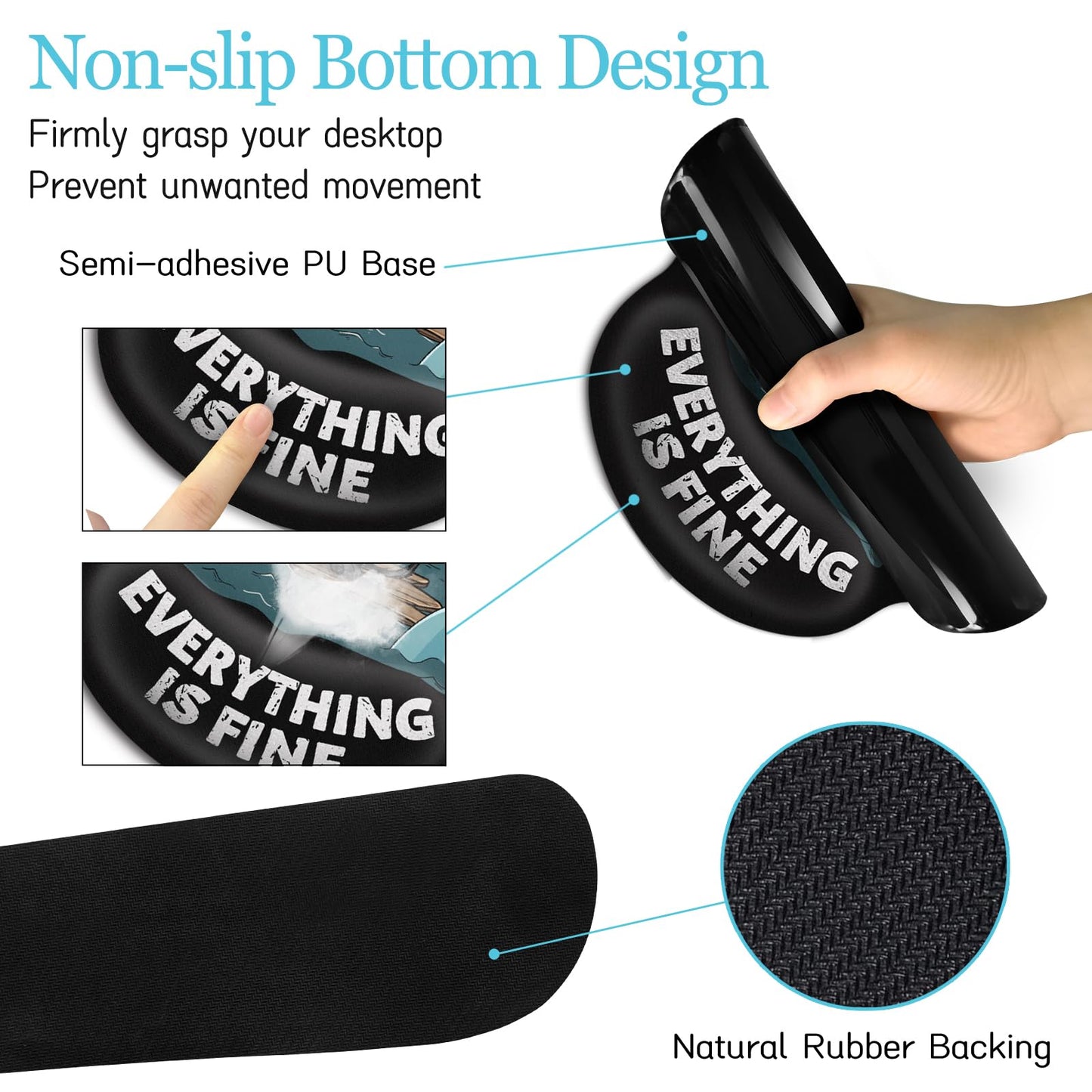 LIMKRIAN Funny Dog Mouse Pad Set Large Desk Mat for Desktop Decor, 35.4"