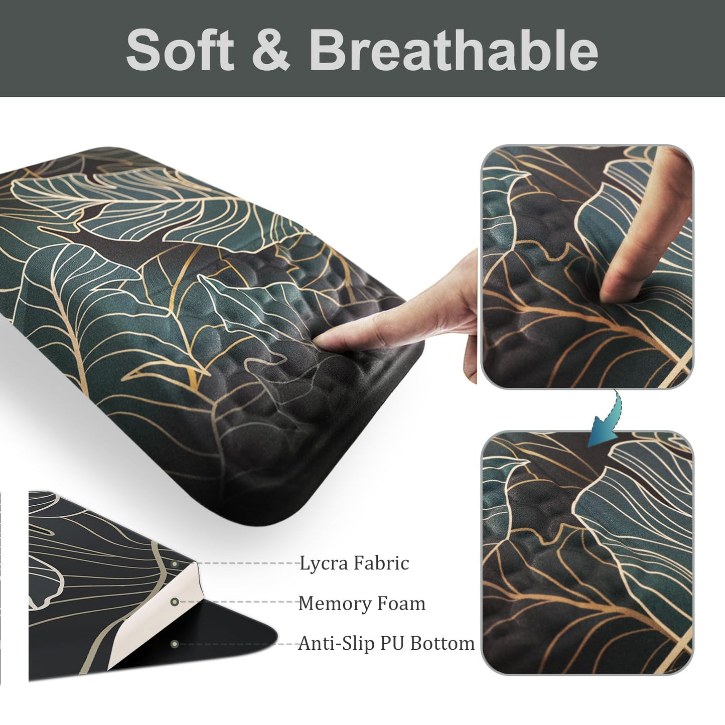 Ospelelf Keyboard Wrist Rest Ergonomic Mouse Pad with Wrist Rest Support Wrist Rest for Computer