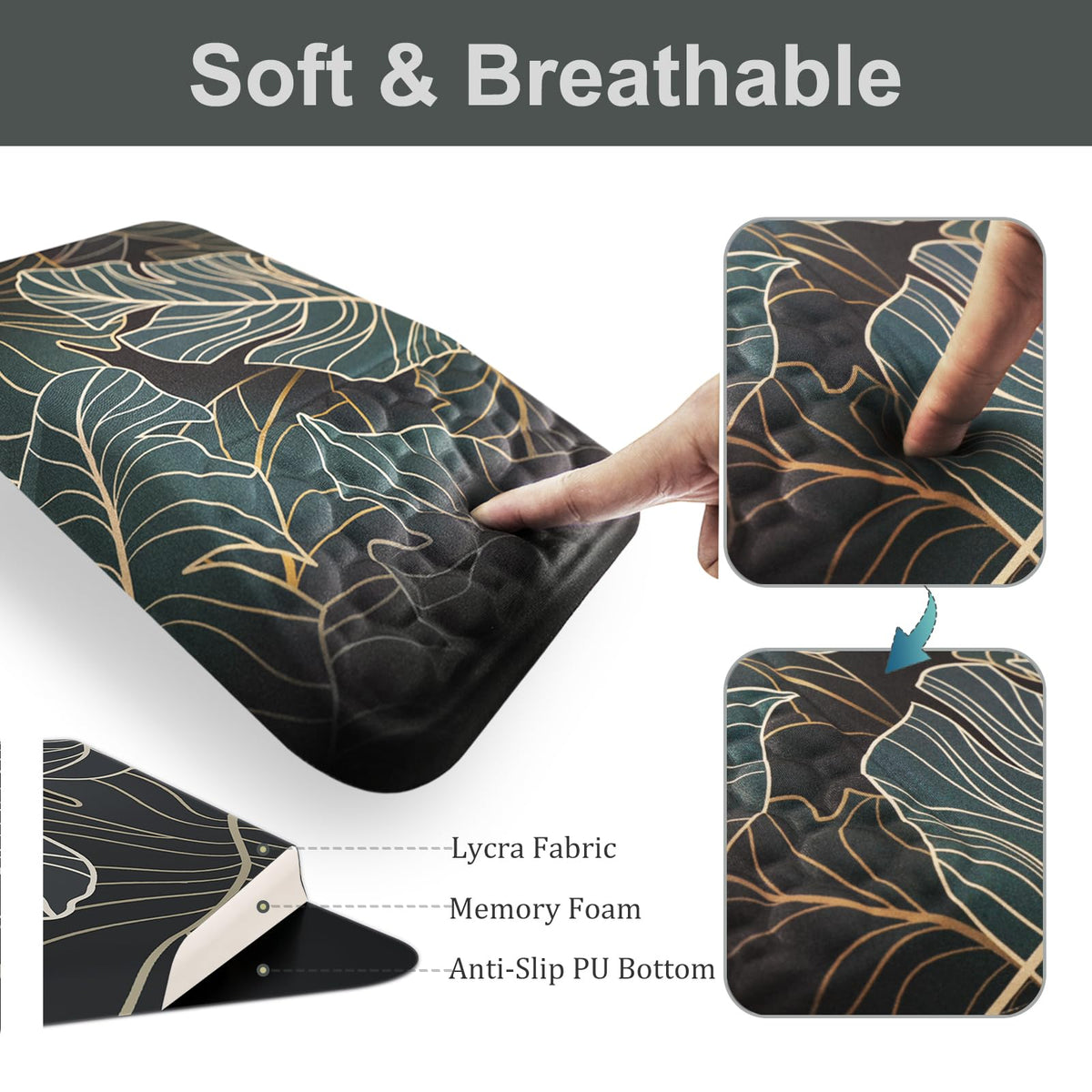 Ospelelf Keyboard Wrist Rest Ergonomic Mouse Pad with Wrist Rest Support Wrist Rest for Computer