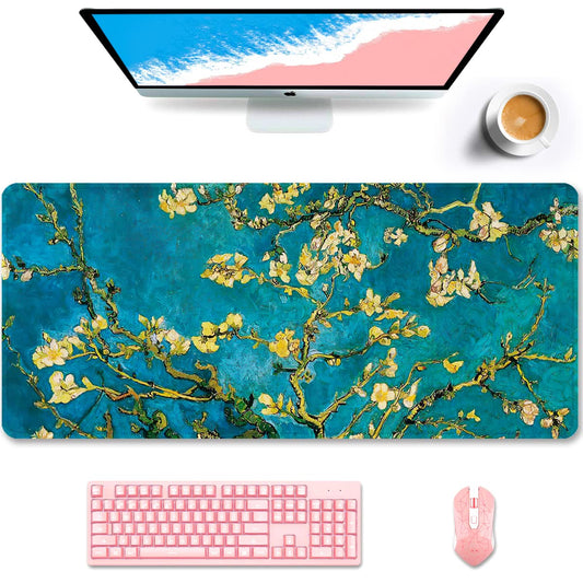 Auhoahsil Desk Pad, XXL Large Mouse Pad, Extended Gaming Mousepad, Cute Desk Mat for Women, Big