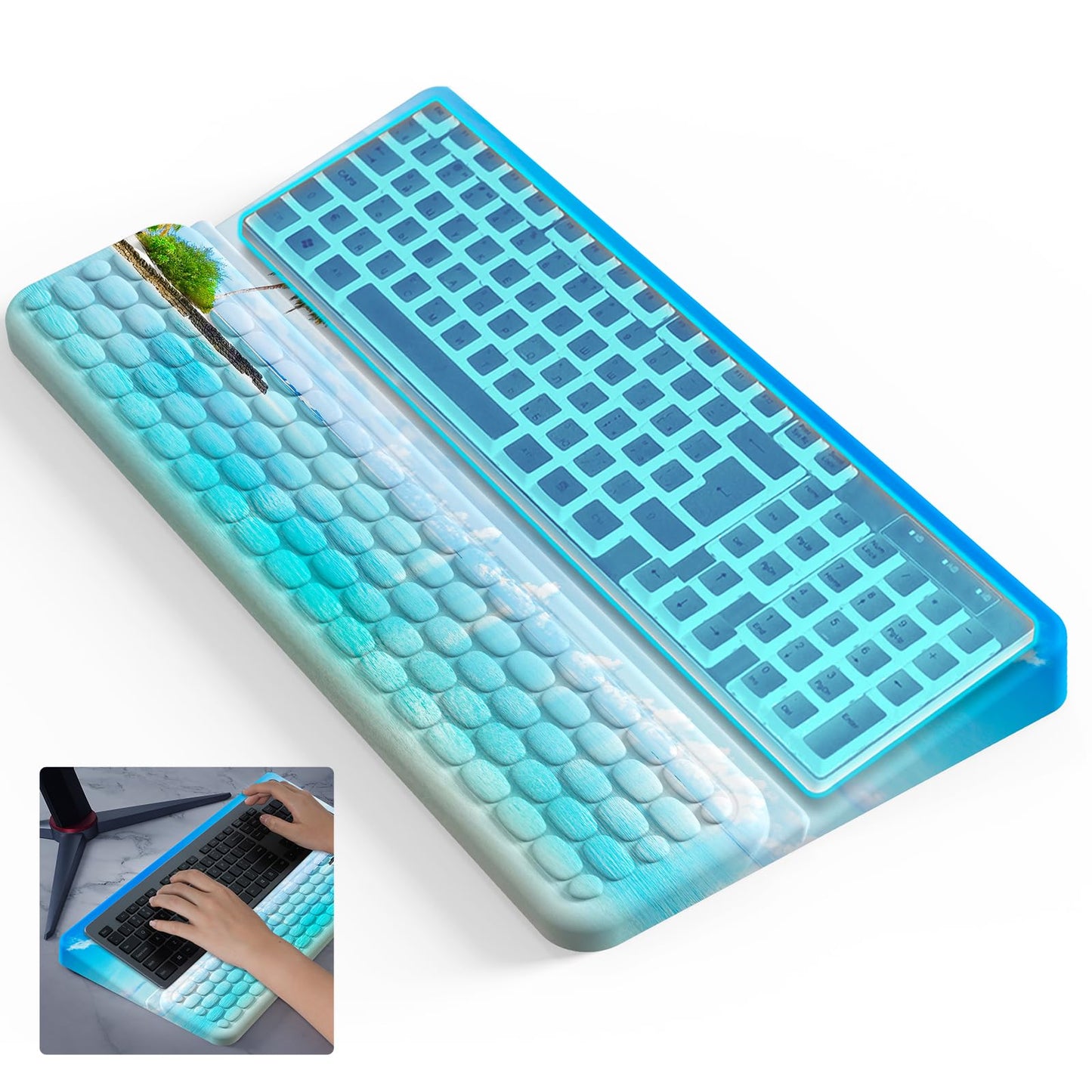 Wrist Rest for Computer Keyboard, Keyboard Wrist Rest, Ergonomic Keyboards Holder for Easy Typing
