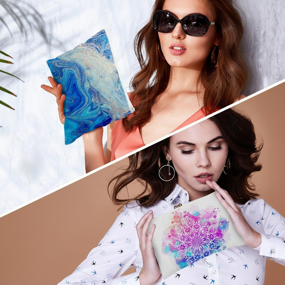 Frienda 100 Pcs Sublimation Blank Canvas Makeup Bags Bulk DIY Heat Transfer Canvas Pen Case Pencil