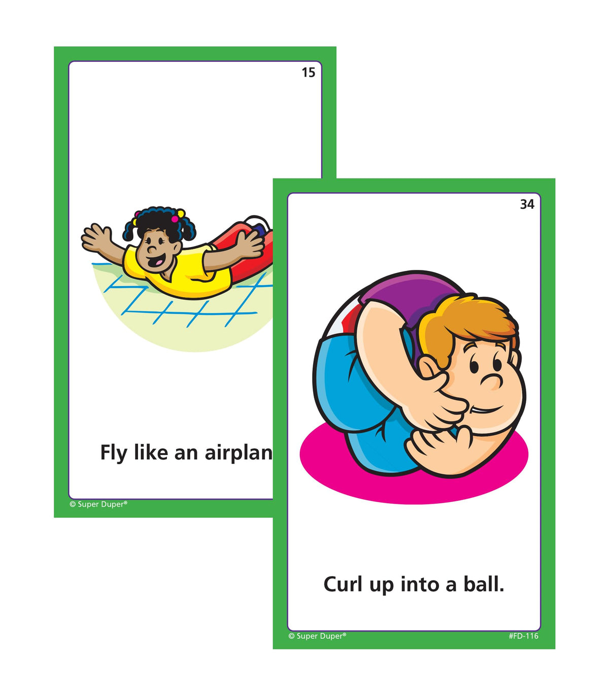 Super Duper Publications | Move Your Body Fun Deck | Occupational Therapy Flash Cards | Educational