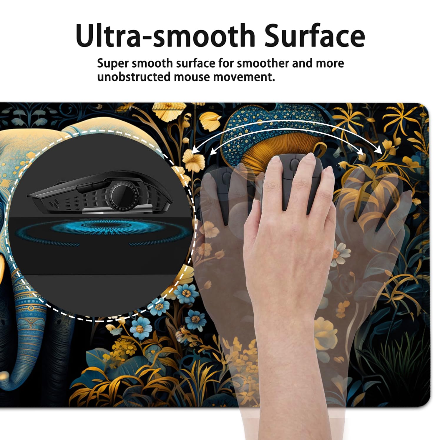 Large Mouse Pad, 31.5 x 11.8in Extended Gaming Mouse Pad with Stitched Edges, XXL Mousepad