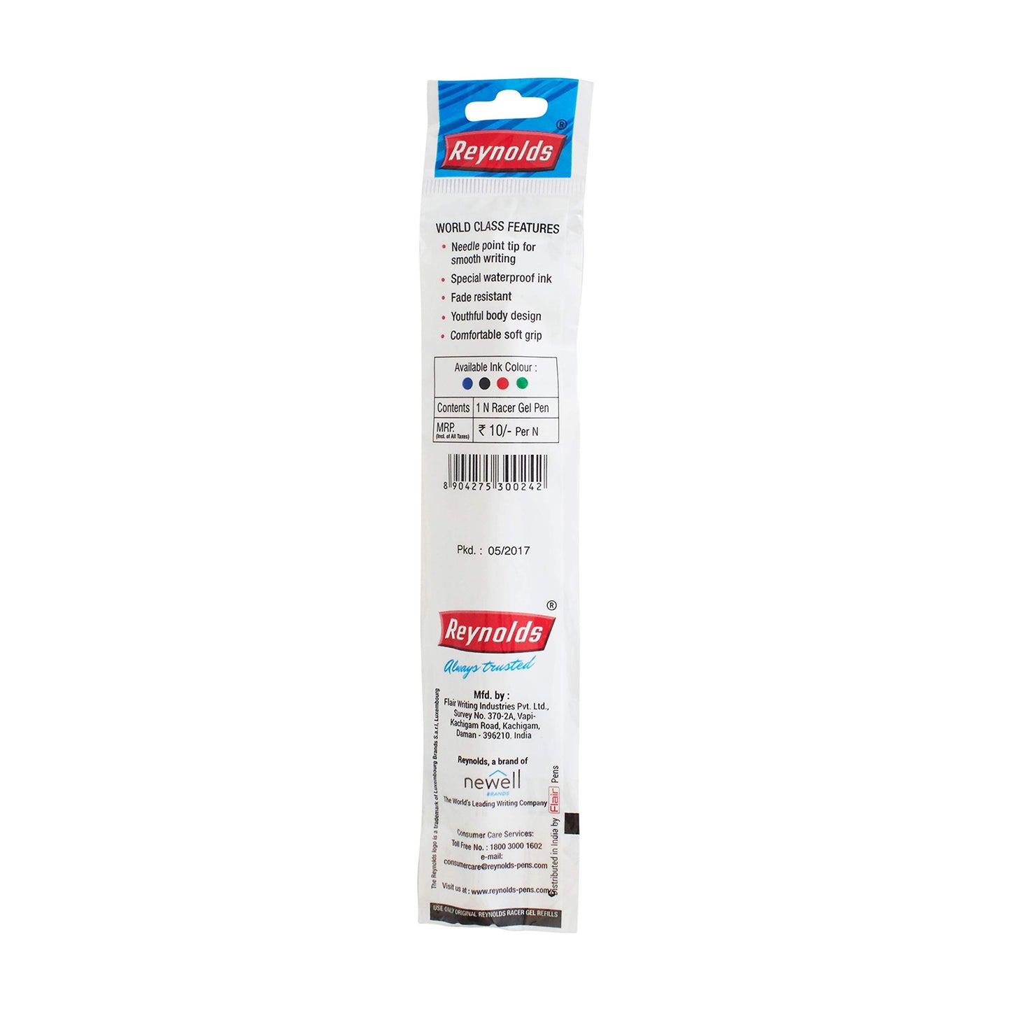 Reynolds Racer 0.5mm Needle Point Gel Pens - Pack of 20 Black Ink (Ship From India)