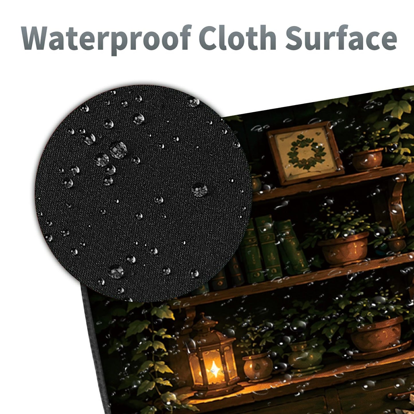 Moonlit Garden Frog Large Mouse Pad, 31.5 x 11.8 in Extended Desk Mat