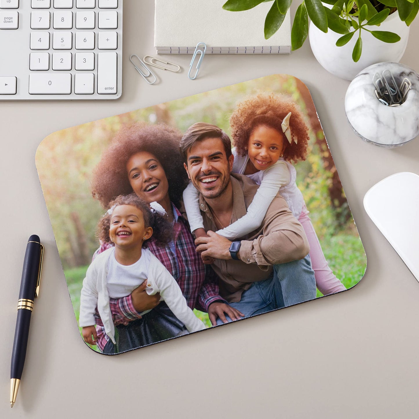 Let's Make Memories Personalized Photo Mouse Pad - for Office - for Her - for Him - Computer