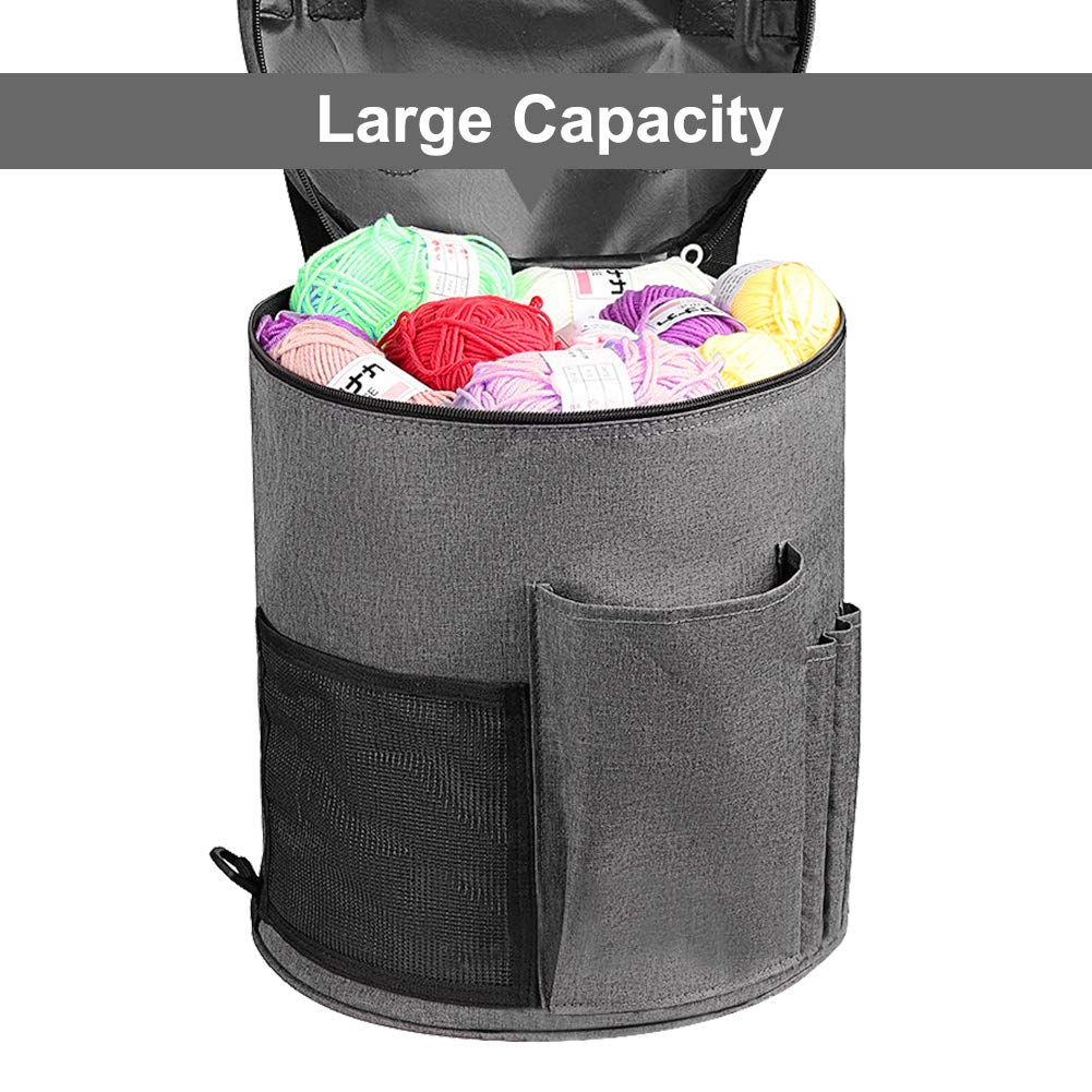 SumDirect Knitting Bag, Yarn Organizer Tote Bag Portable Storage Bag for Yarns, Carrying Projects