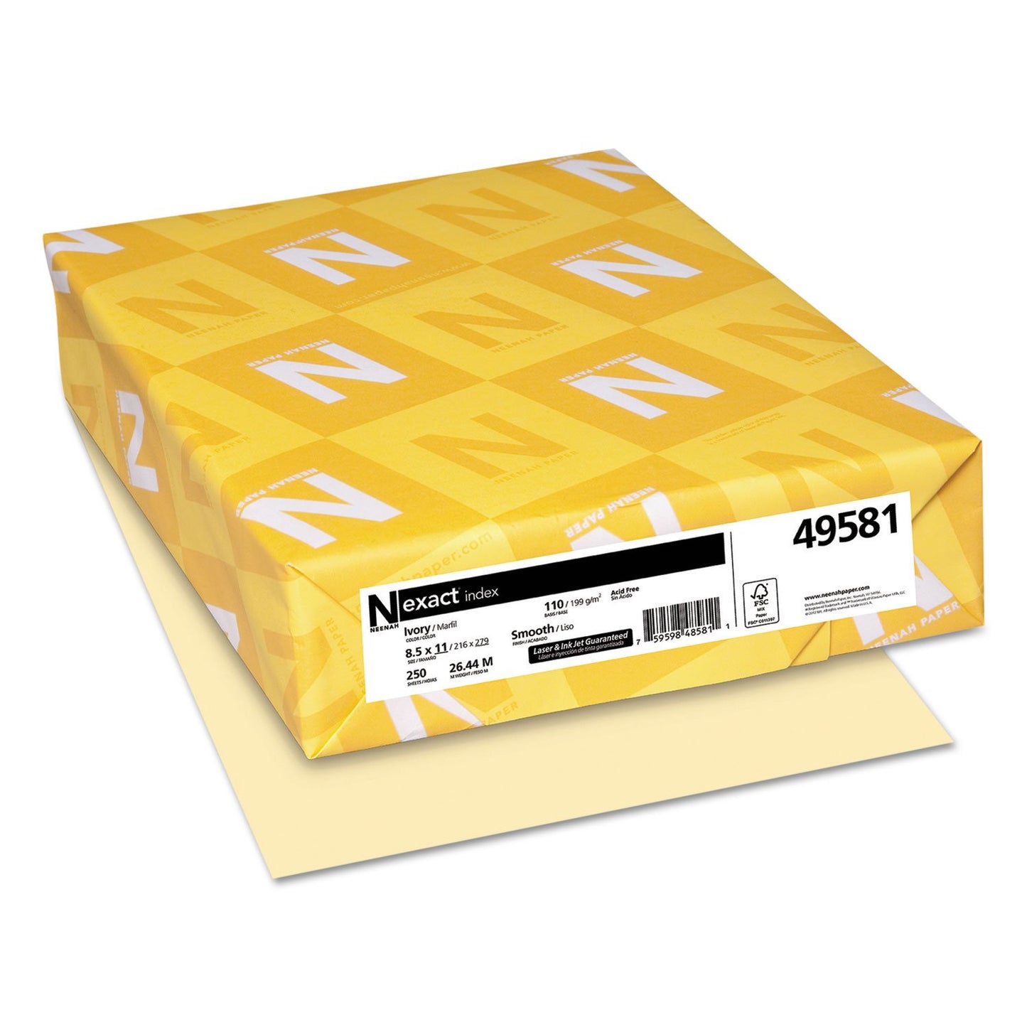 WAU49581 - Neenah Paper Exact Index Card Stock