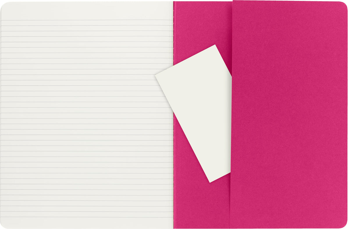 Moleskine Cahier Journal, Soft Cover, Large (5" x 8.25") Ruled/Lined, Black, 80 Pages (Set of 3)
