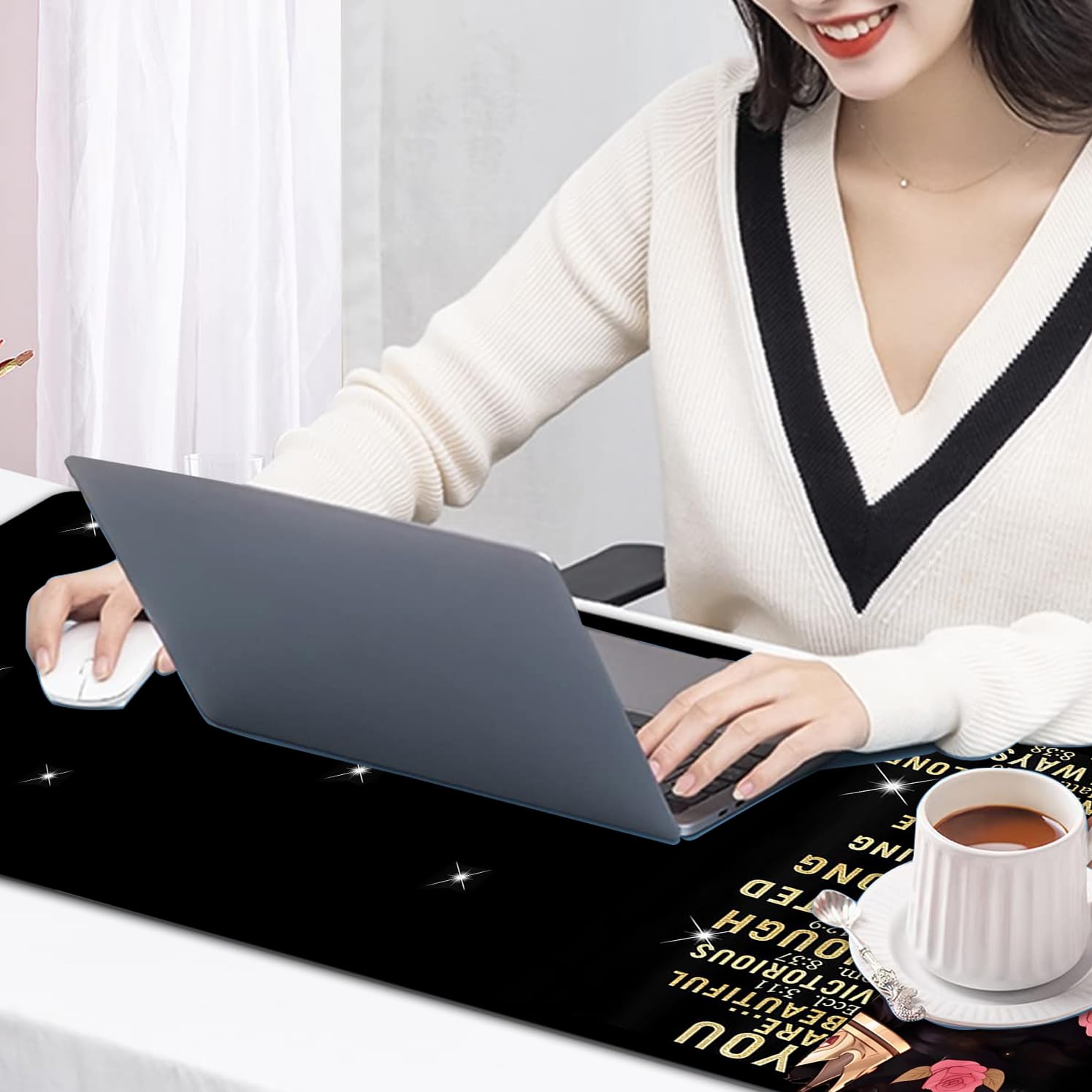Large Mouse Pad, 31.5 x 11.8in Extended Gaming Mouse Pad with Stitched Edges,XXL Mousepad Protector
