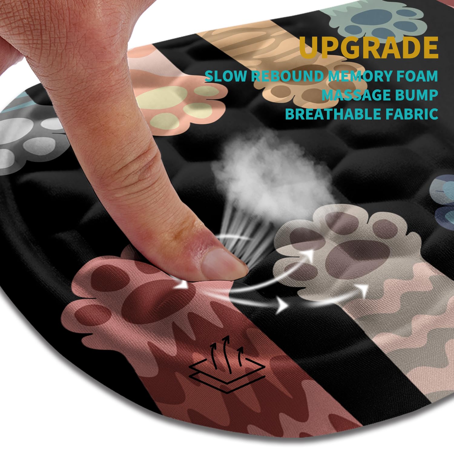 Hokafenle Ergonomic Mouse Pad Wrist Support, Wrist Rest Mousepad for Carpal Tunnel Pain Relief with