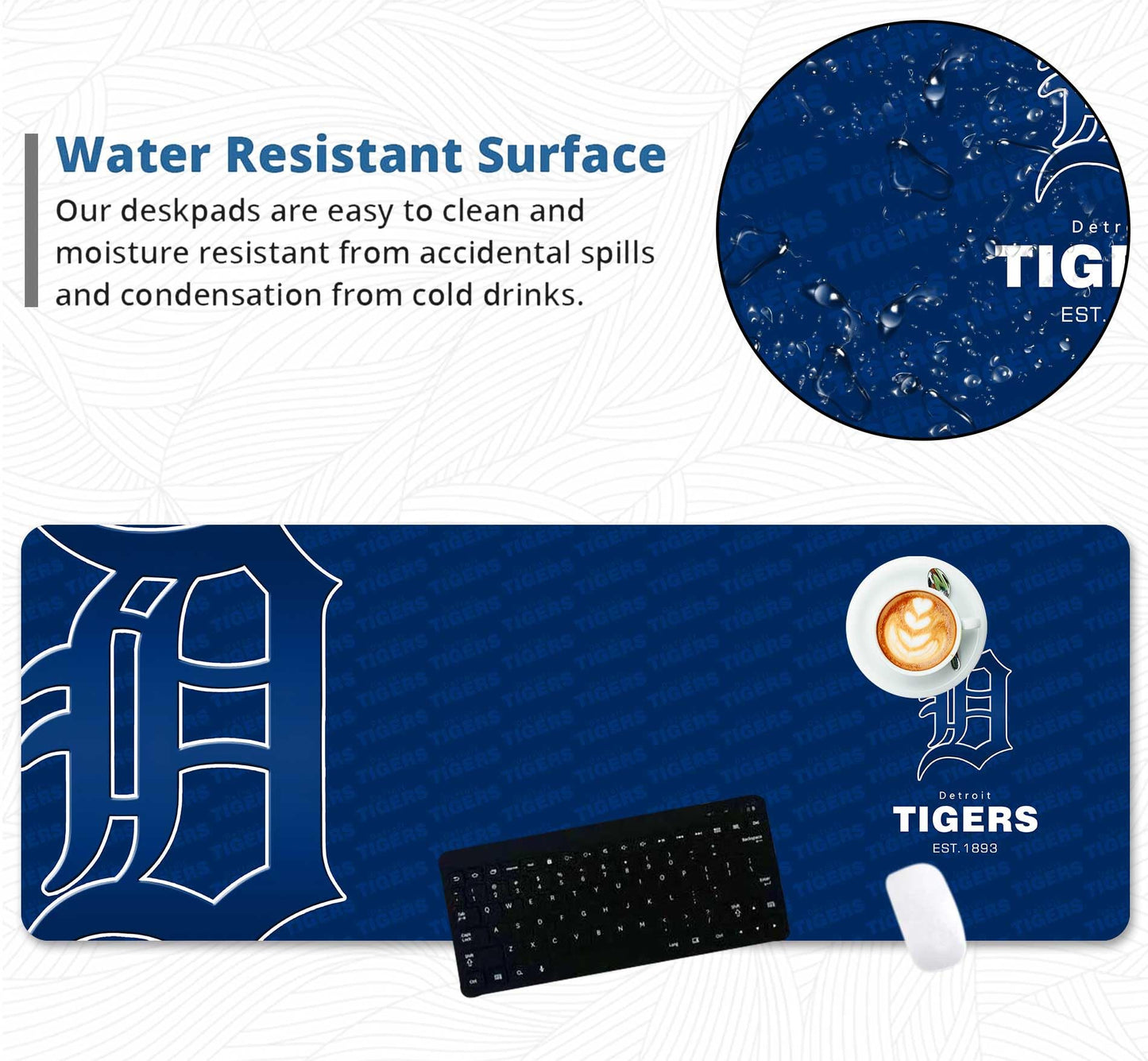 Tmoschops Waterproof Mouse Pad - Extended Contour Mouse Mat for Home and Office, Large Gaming
