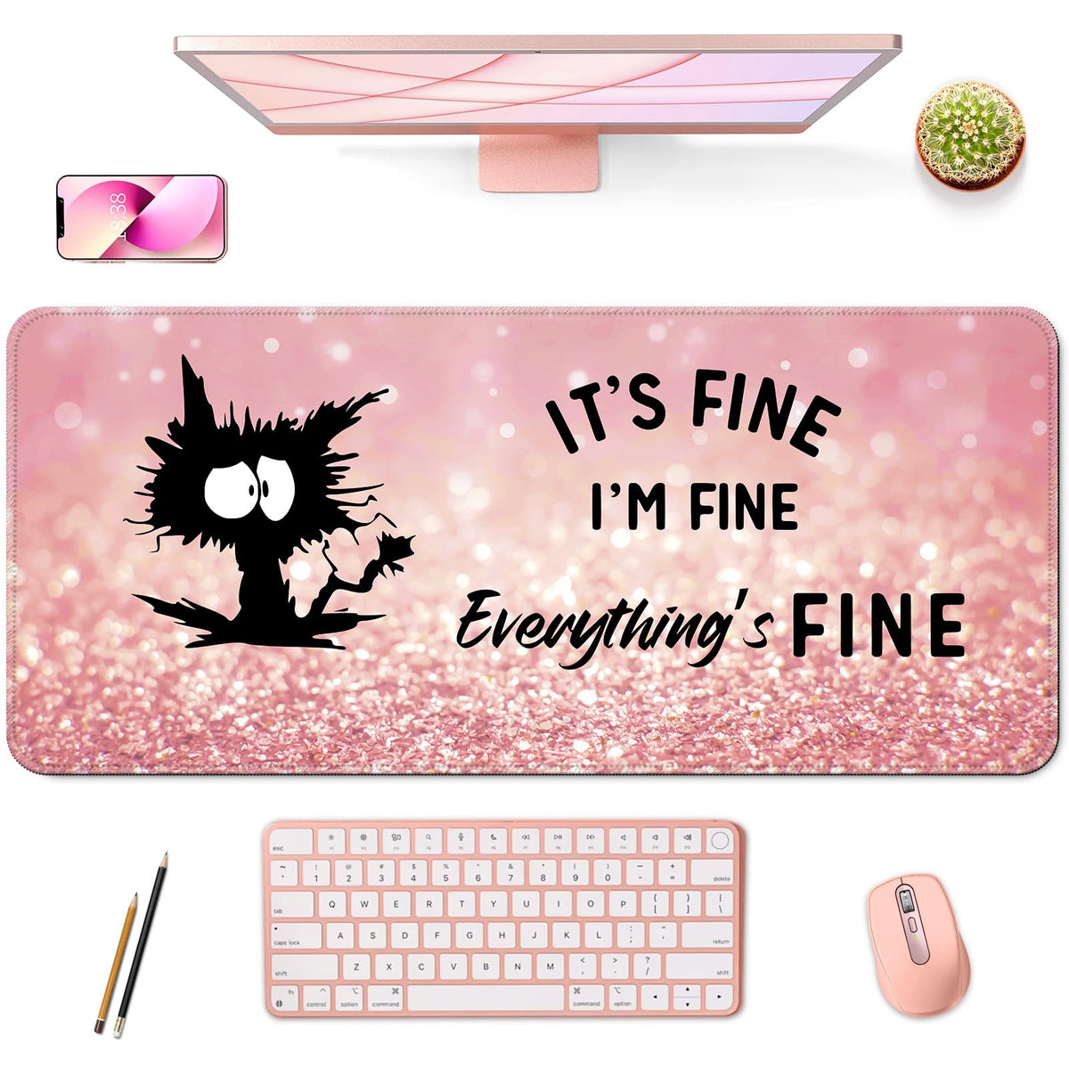 Wiabsi Desk Mat Pad,Large XXL Extended Mouse Pad Mat for Desktop Keyboard