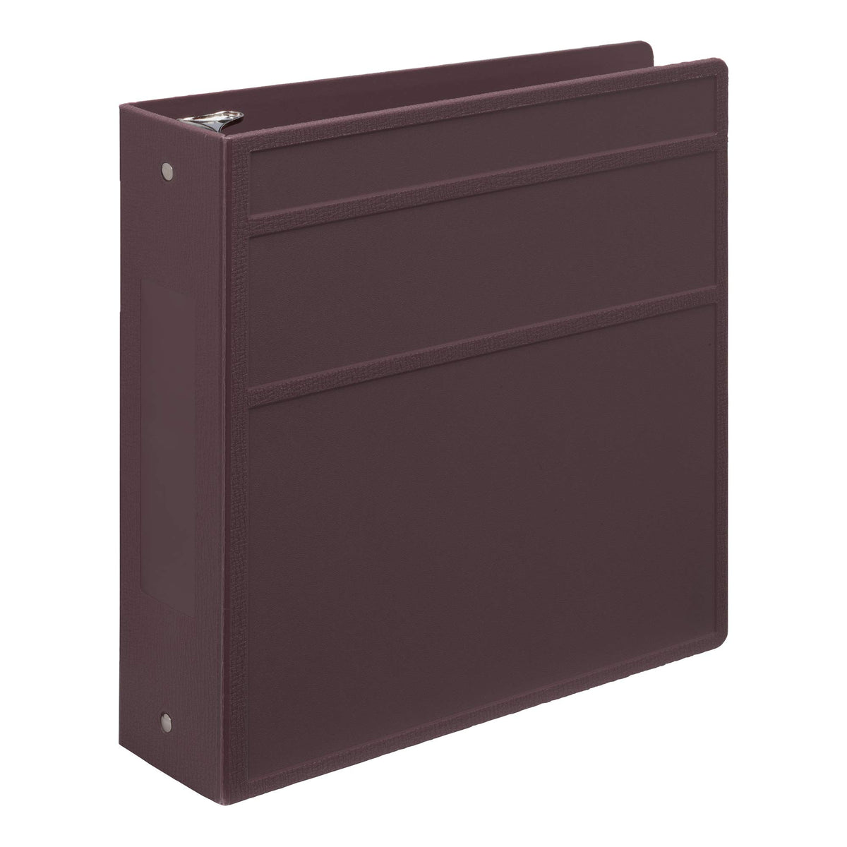Carstens 3-Inch Heavy Duty 3-Ring Binder - Side Opening, Plum, Durable Plastic, Precision No-Gap